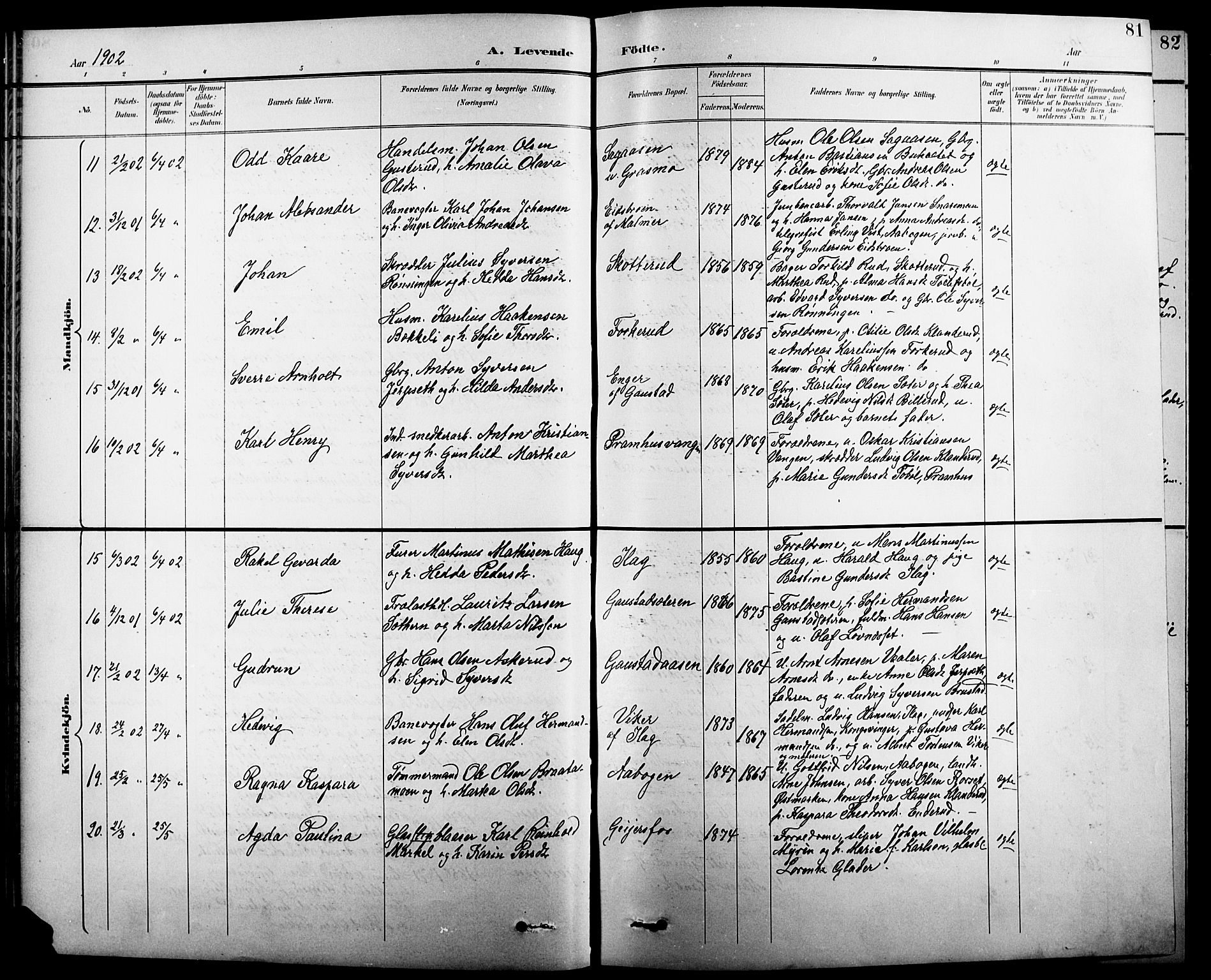 Eidskog prestekontor, AV/SAH-PREST-026/H/Ha/Hab/L0001: Klokkerbok nr. 1, 1895-1917, s. 81
