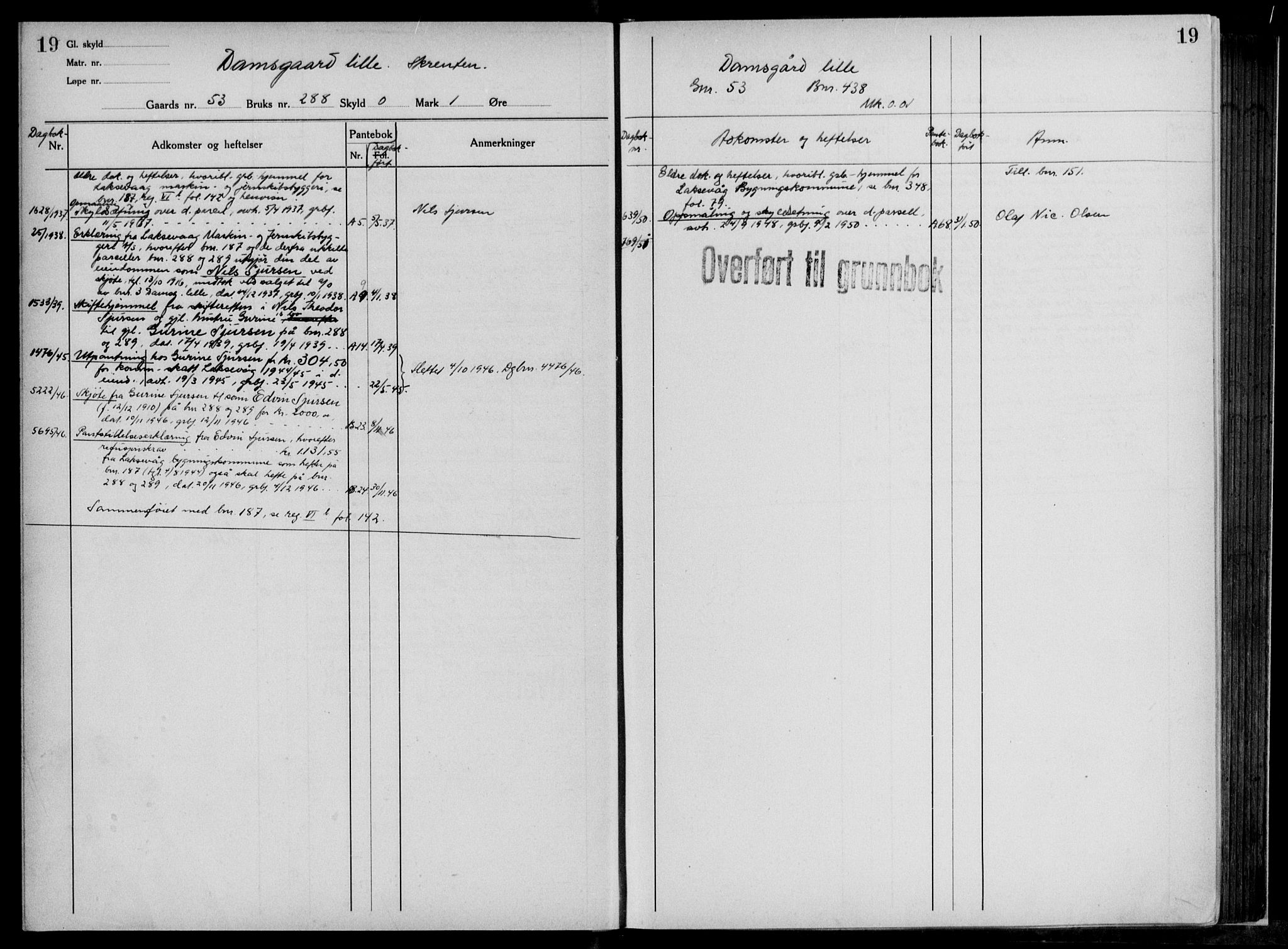 Midhordland sorenskriveri, AV/SAB-A-3001/1/G/Ga/Gab/L0117: Panteregister nr. II.A.b.117, s. 19