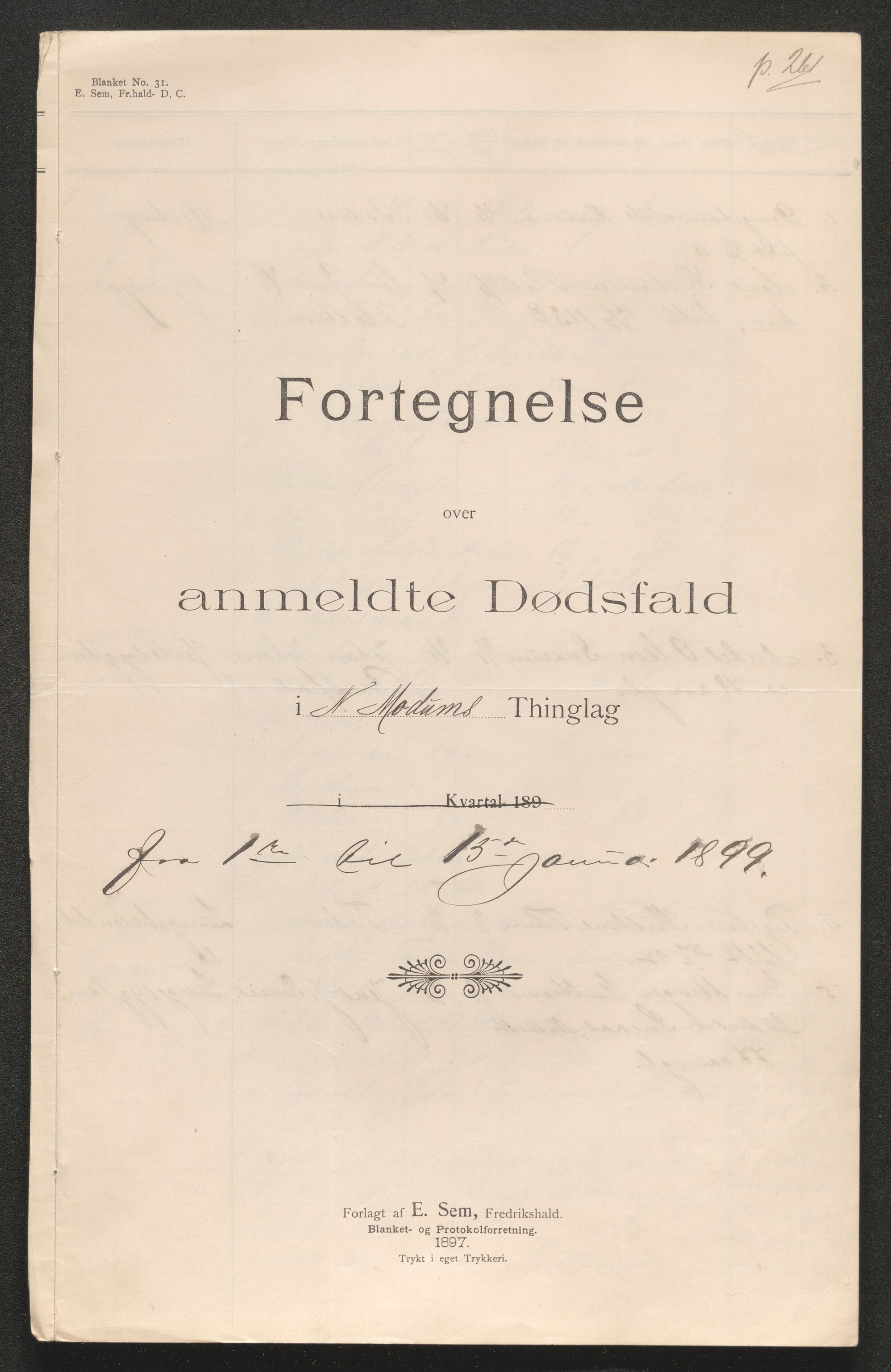 Eiker, Modum og Sigdal sorenskriveri, AV/SAKO-A-123/H/Ha/Hab/L0026: Dødsfallsmeldinger, 1899, s. 333