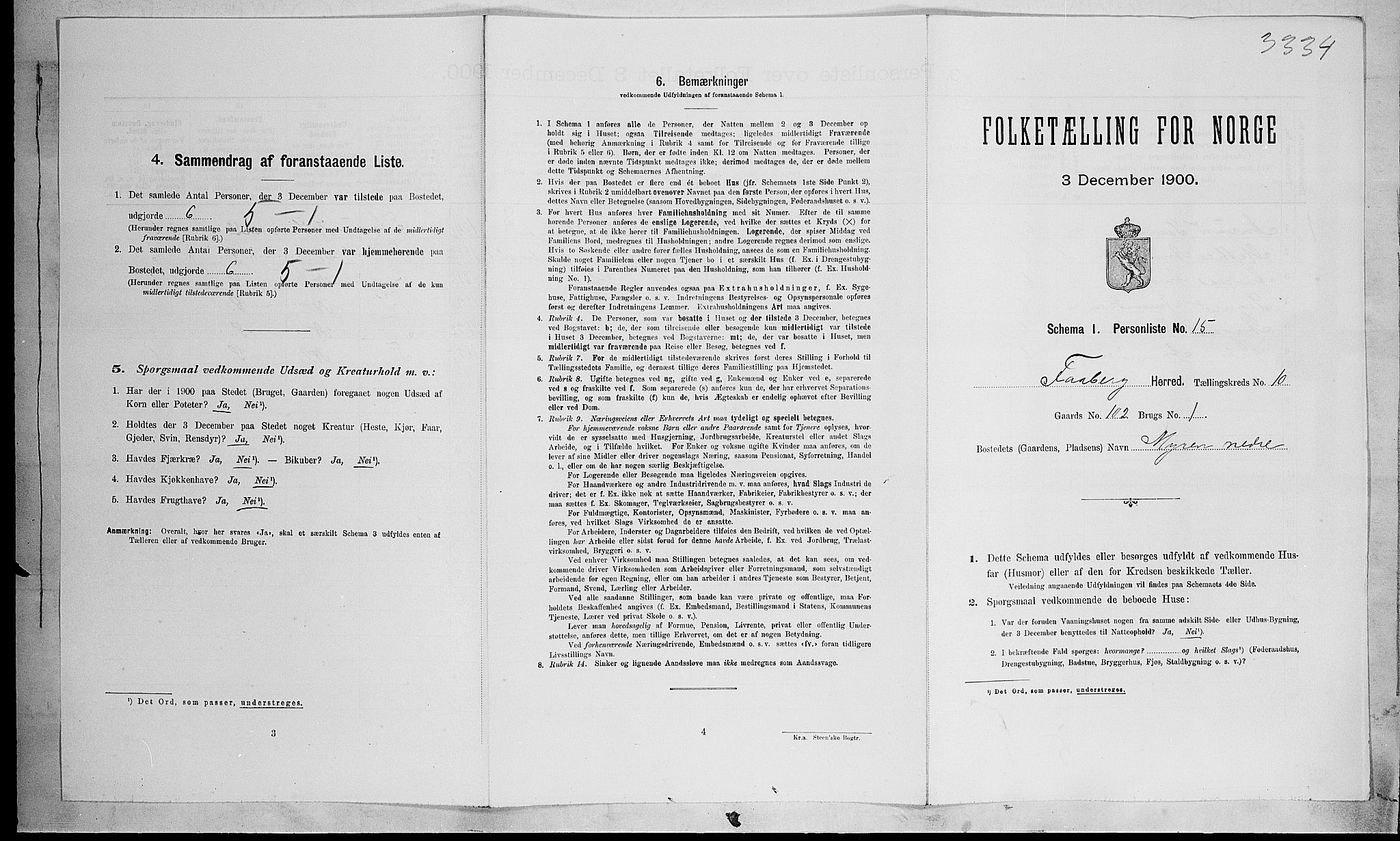 SAH, Folketelling 1900 for 0524 Fåberg herred, 1900, s. 1050