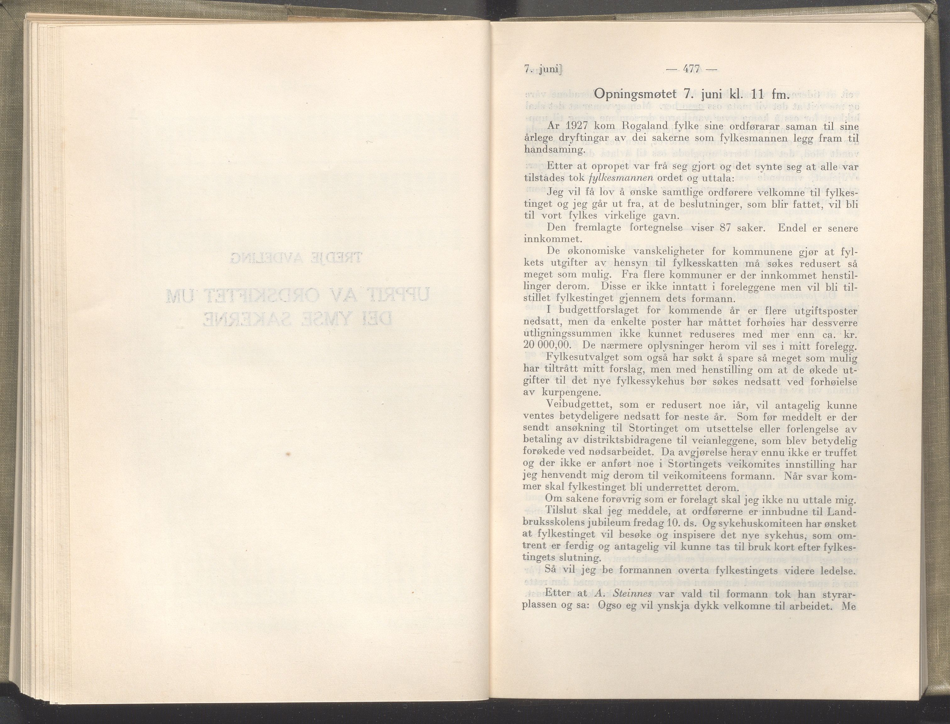 Rogaland fylkeskommune - Fylkesrådmannen , IKAR/A-900/A/Aa/Aaa/L0046: Møtebok , 1927, s. 476-477