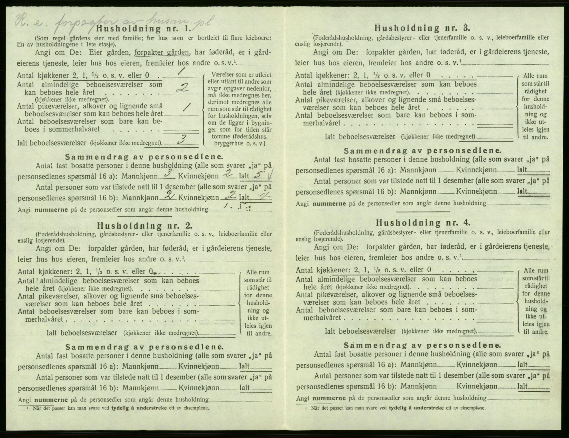 SAB, Folketelling 1920 for 1227 Jondal herred, 1920, s. 672