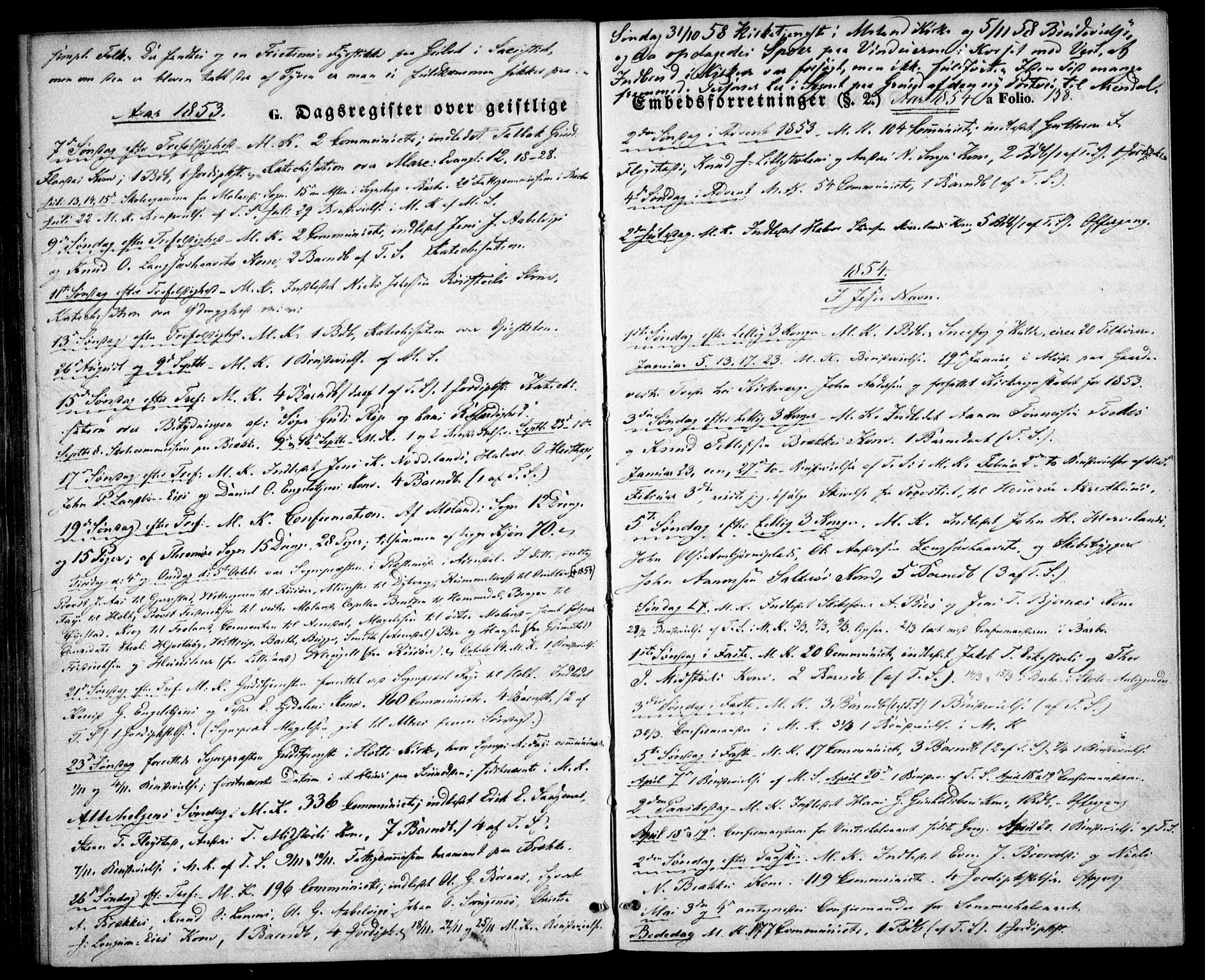 Austre Moland sokneprestkontor, AV/SAK-1111-0001/F/Fa/Faa/L0007: Ministerialbok nr. A 7, 1847-1857, s. 158