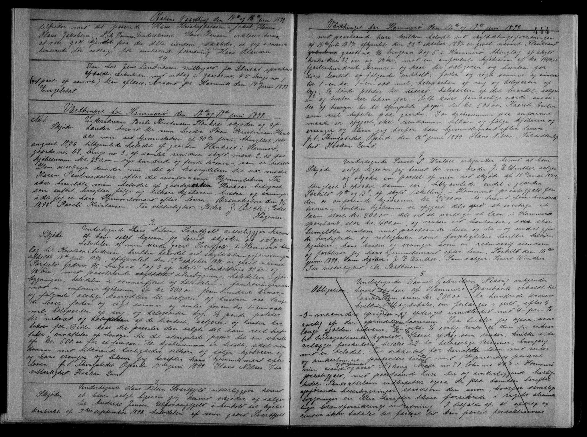 Steigen og Ofoten sorenskriveri, SAT/A-0030/1/2/2C/L0001: Pantebok nr. A, 1896-1899, s. 444