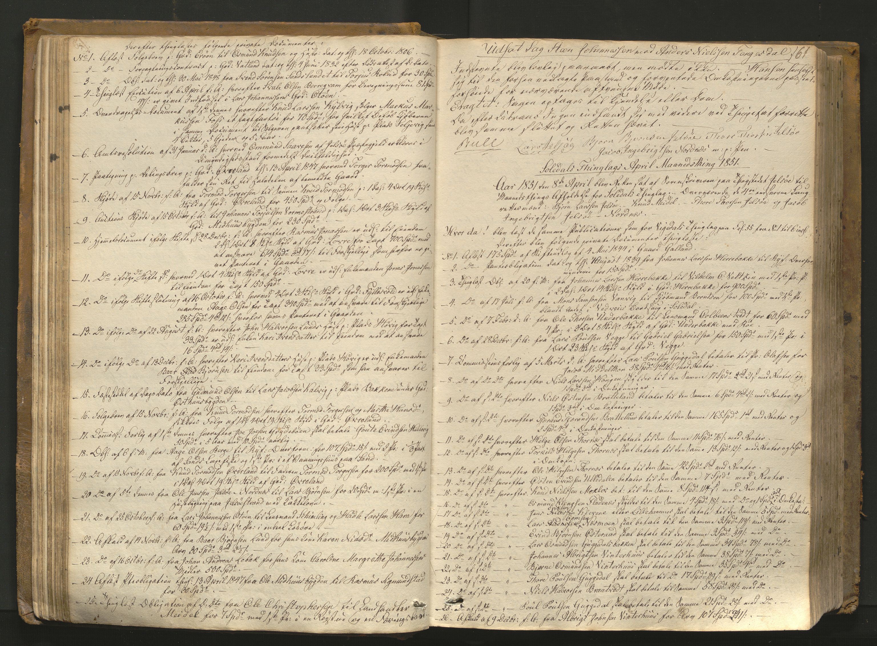 Ryfylke tingrett, AV/SAST-A-100055/001/I/IB/IB0/L0009: Tingbok, Ryfylke, 1849-1858, s. 60b-61a