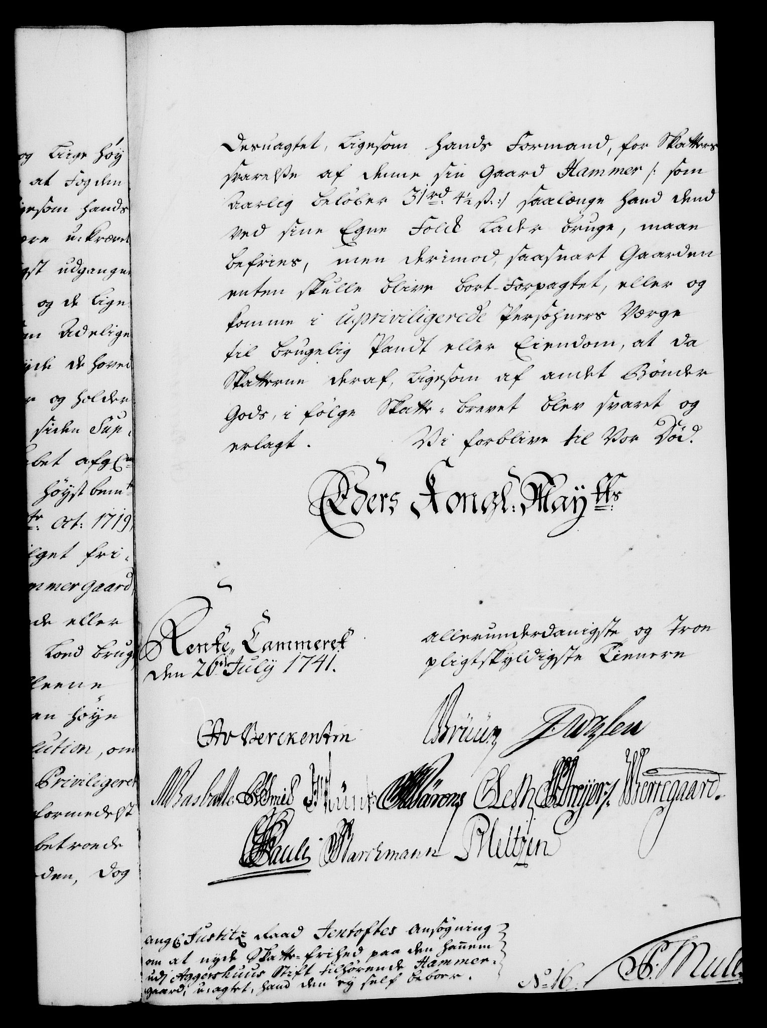 Rentekammeret, Kammerkanselliet, RA/EA-3111/G/Gf/Gfa/L0024: Norsk relasjons- og resolusjonsprotokoll (merket RK 52.24), 1741, s. 461