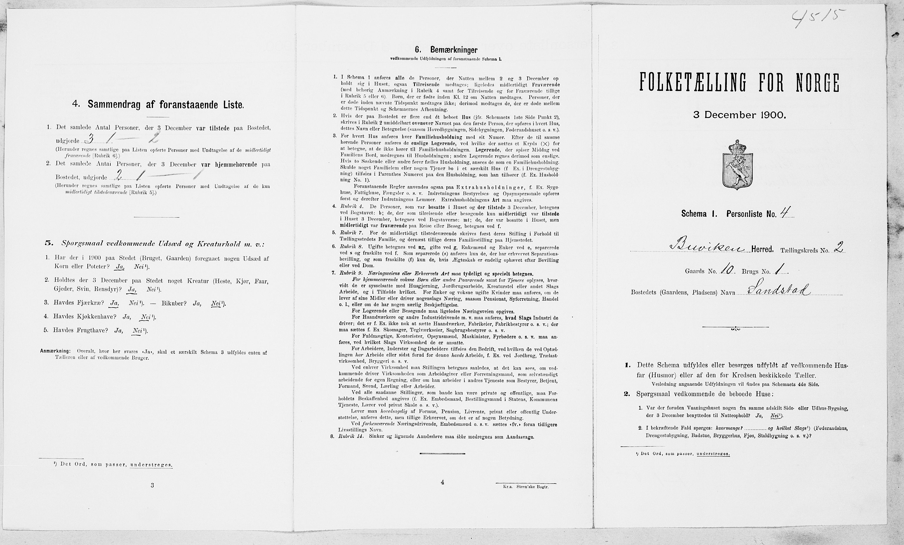 SAT, Folketelling 1900 for 1656 Buvik herred, 1900, s. 148