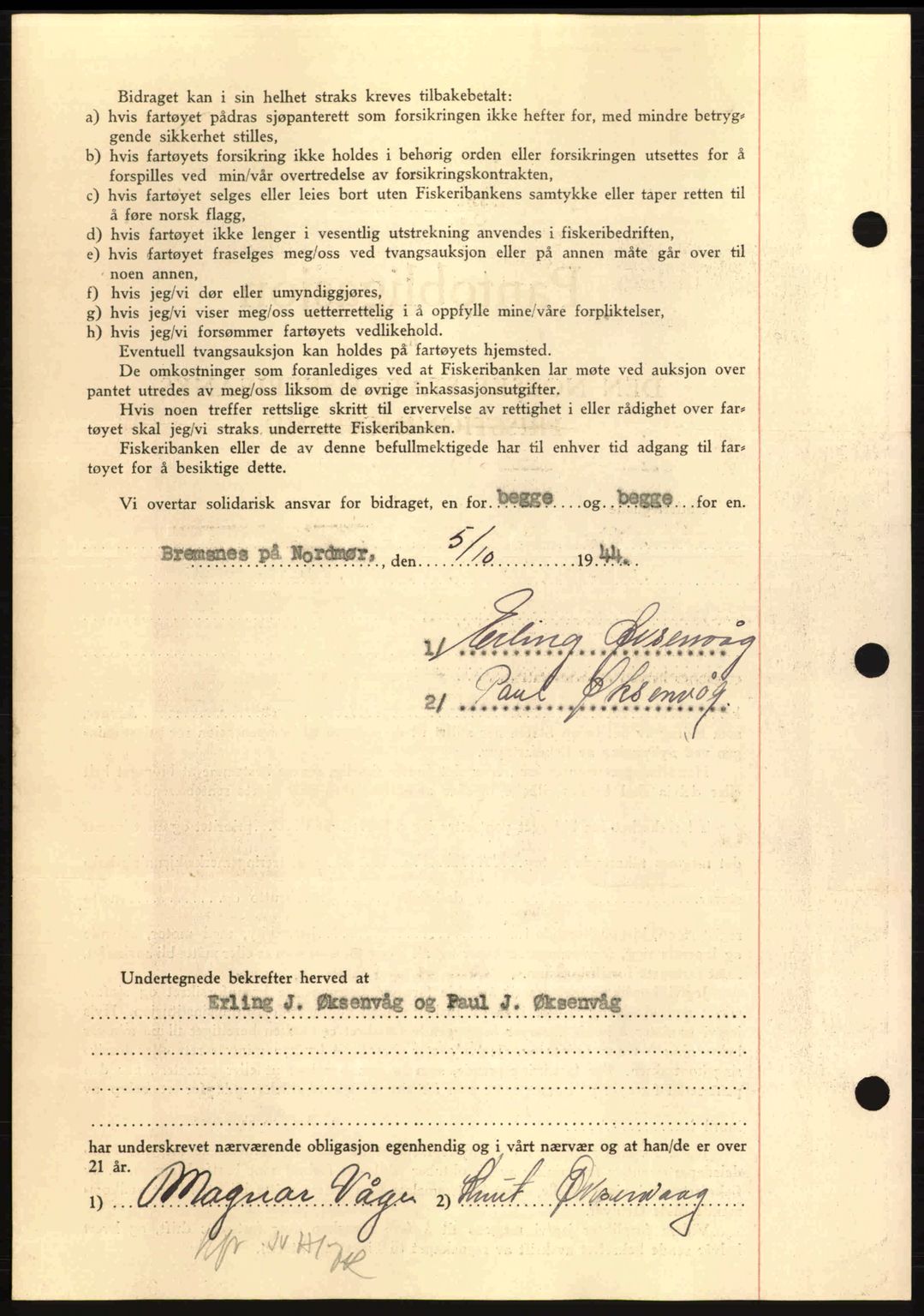 Nordmøre sorenskriveri, AV/SAT-A-4132/1/2/2Ca: Pantebok nr. B92, 1944-1945, Dagboknr: 1837/1944