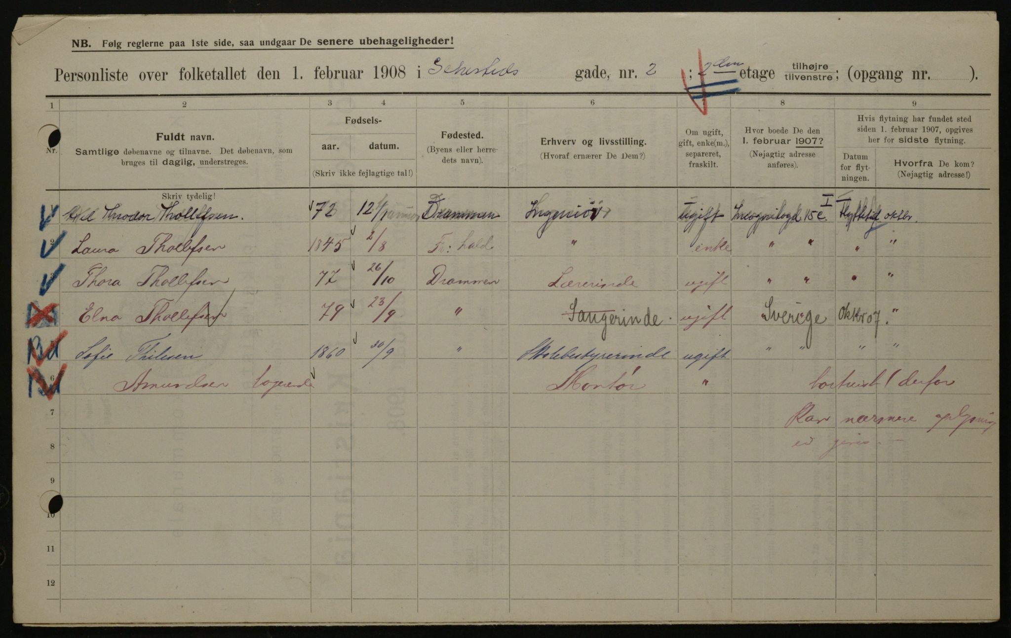 OBA, Kommunal folketelling 1.2.1908 for Kristiania kjøpstad, 1908, s. 84389