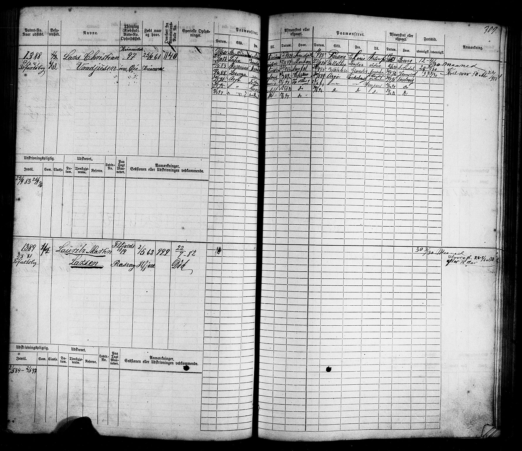 Flekkefjord mønstringskrets, AV/SAK-2031-0018/F/Fb/L0009: Hovedrulle nr 771-1533, Æ-6, 1868-1900, s. 334