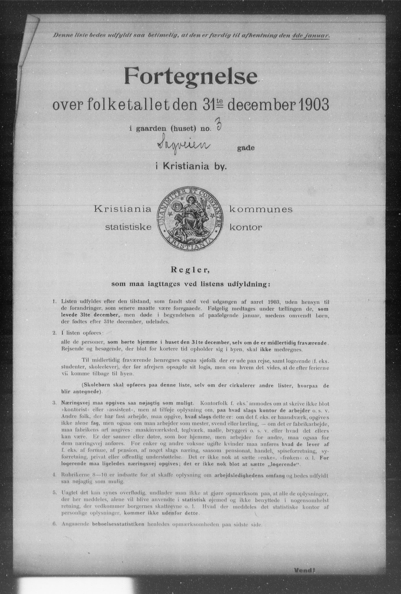 OBA, Kommunal folketelling 31.12.1903 for Kristiania kjøpstad, 1903, s. 17006