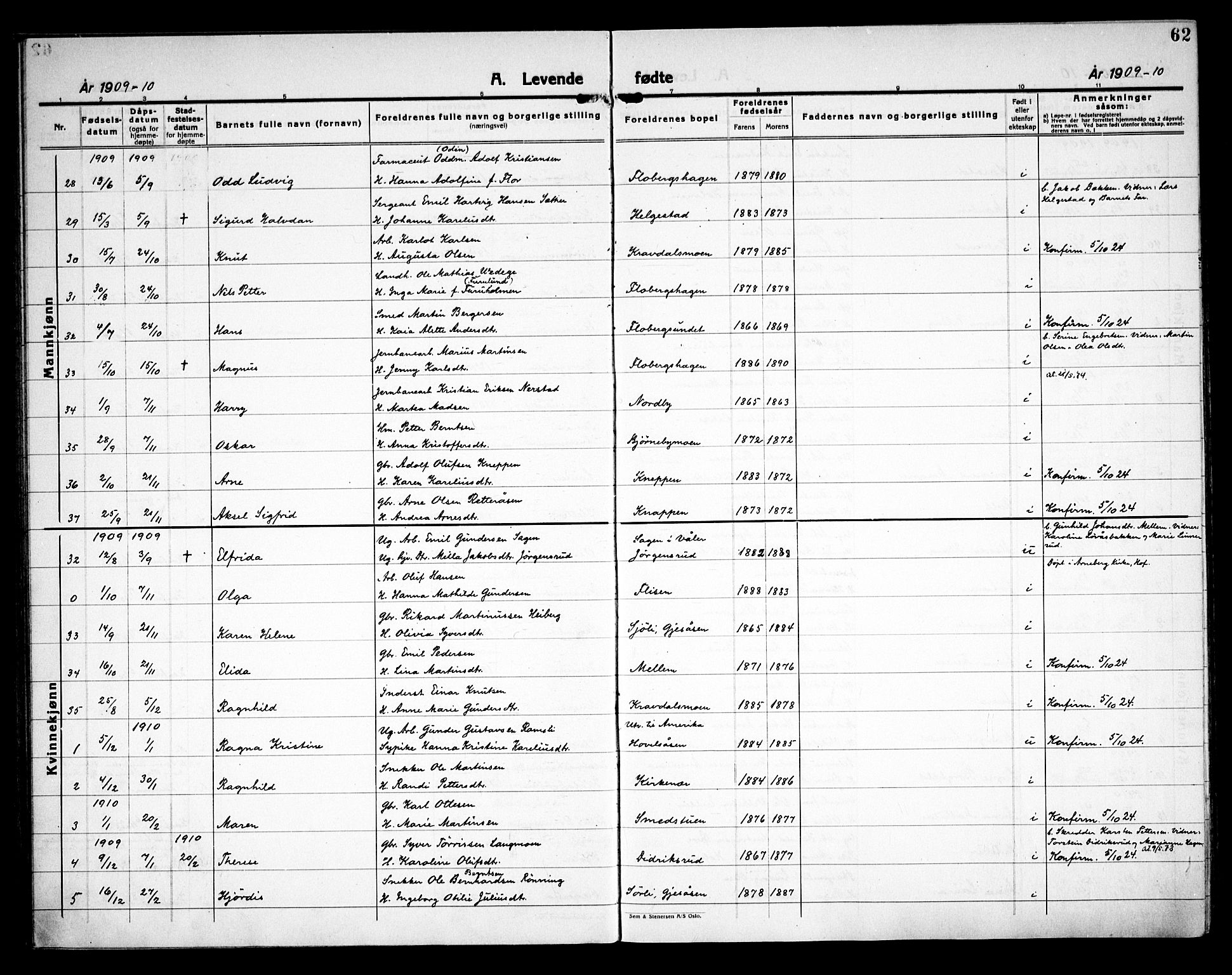 Åsnes prestekontor, AV/SAH-PREST-042/H/Ha/Haa/L0000C: Ministerialbok nr. 0A, 1890-1929, s. 62