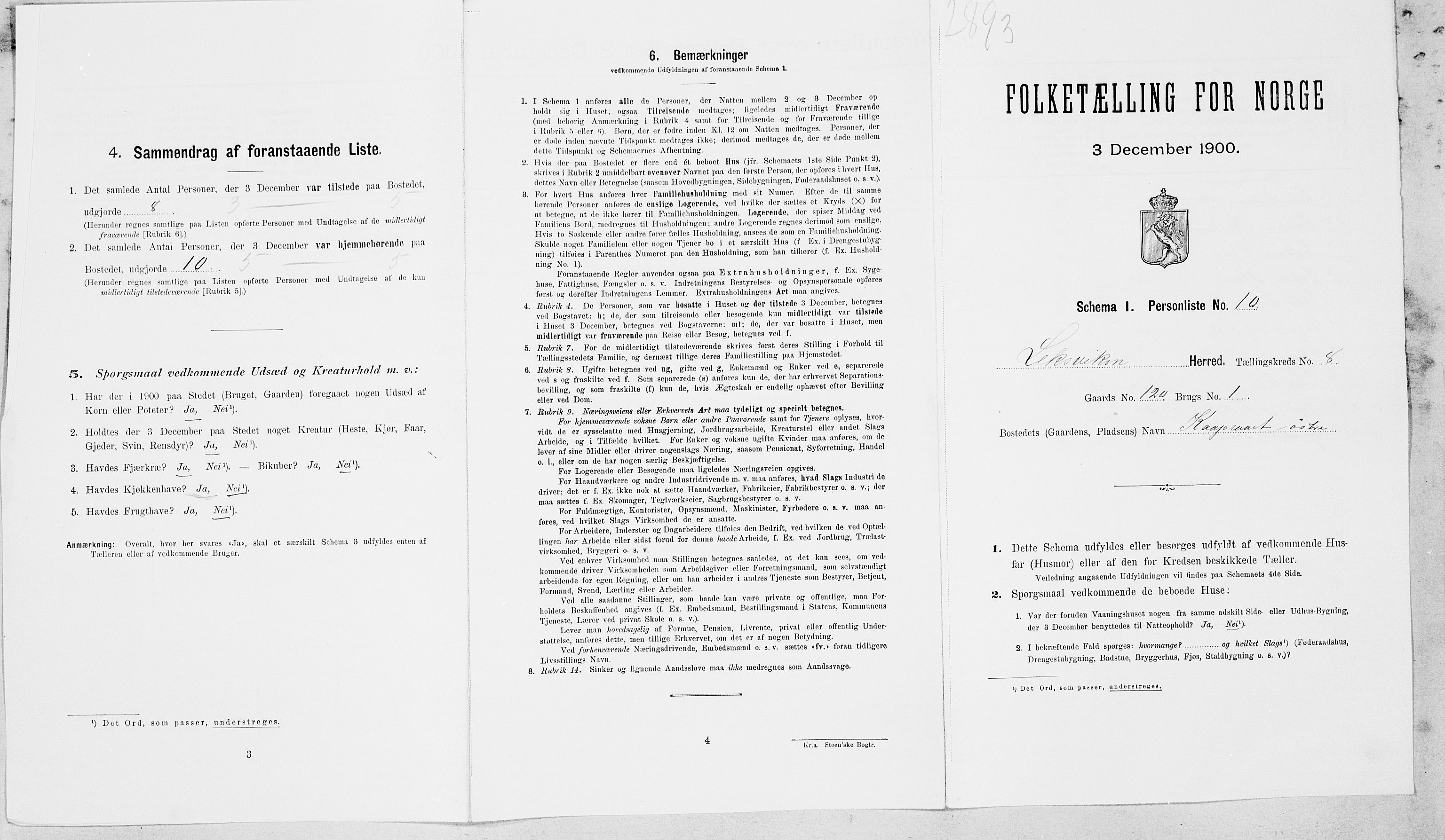 SAT, Folketelling 1900 for 1718 Leksvik herred, 1900, s. 927