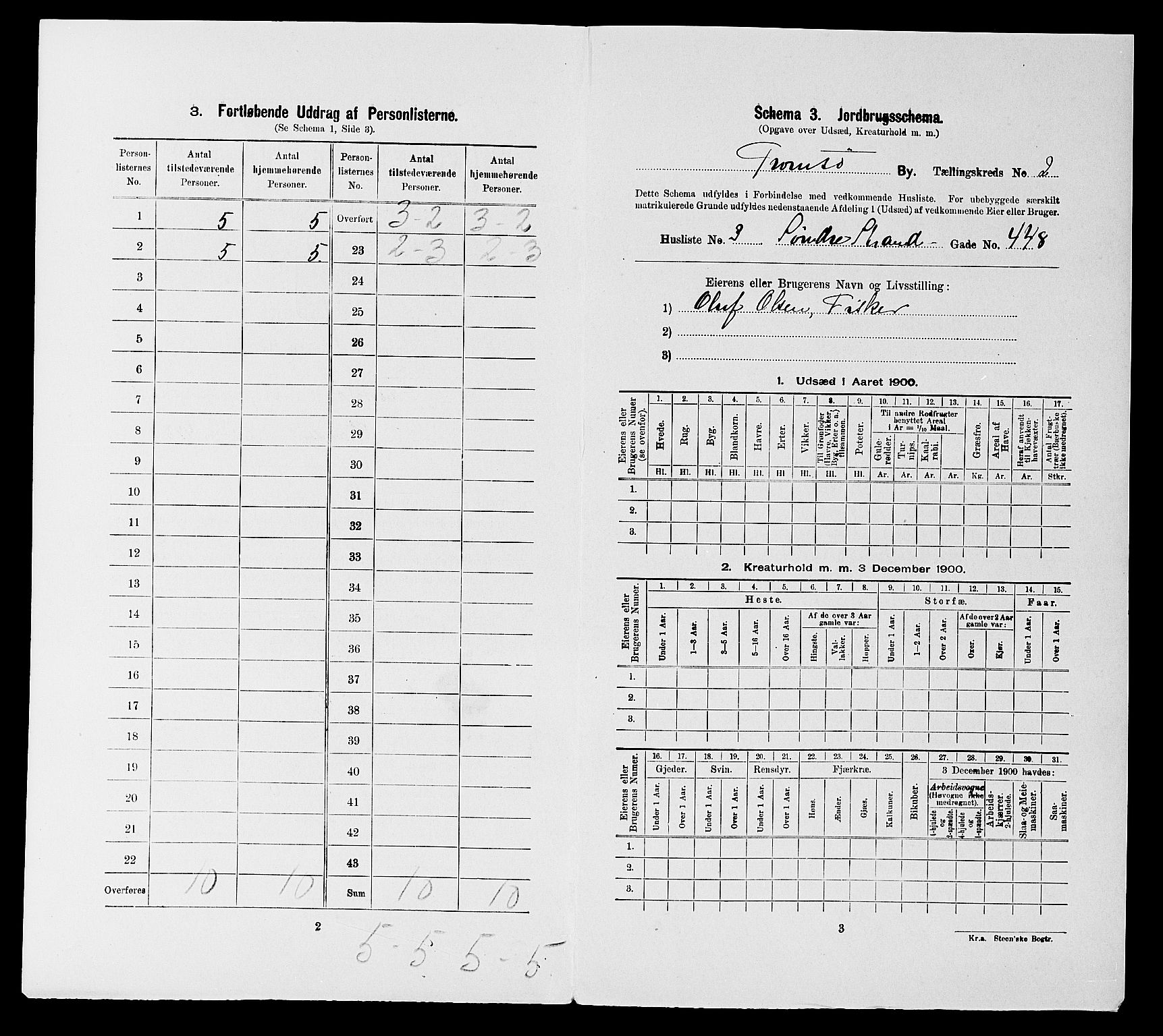 SATØ, Folketelling 1900 for 1902 Tromsø kjøpstad, 1900, s. 253