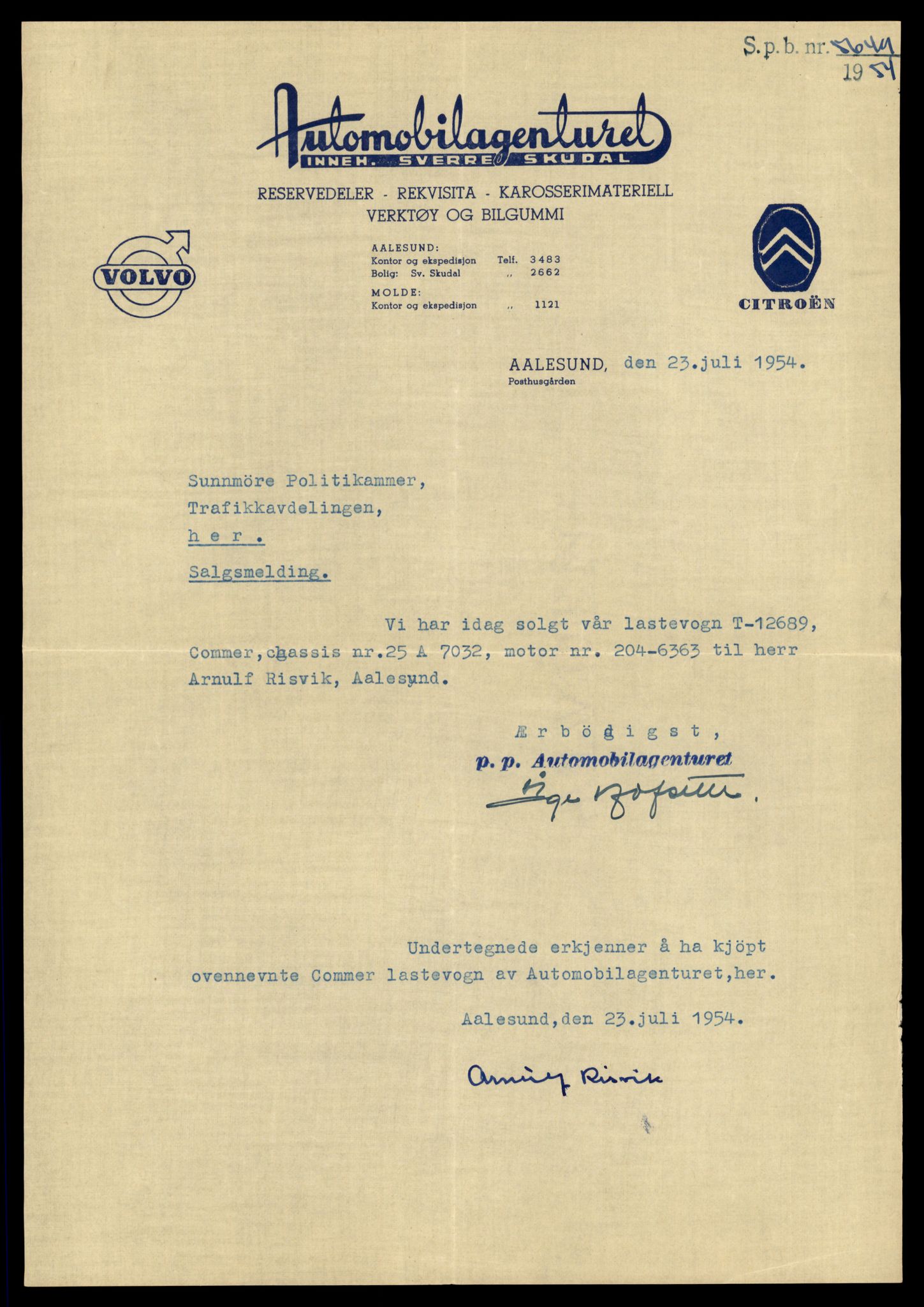 Møre og Romsdal vegkontor - Ålesund trafikkstasjon, AV/SAT-A-4099/F/Fe/L0035: Registreringskort for kjøretøy T 12653 - T 12829, 1927-1998, s. 665