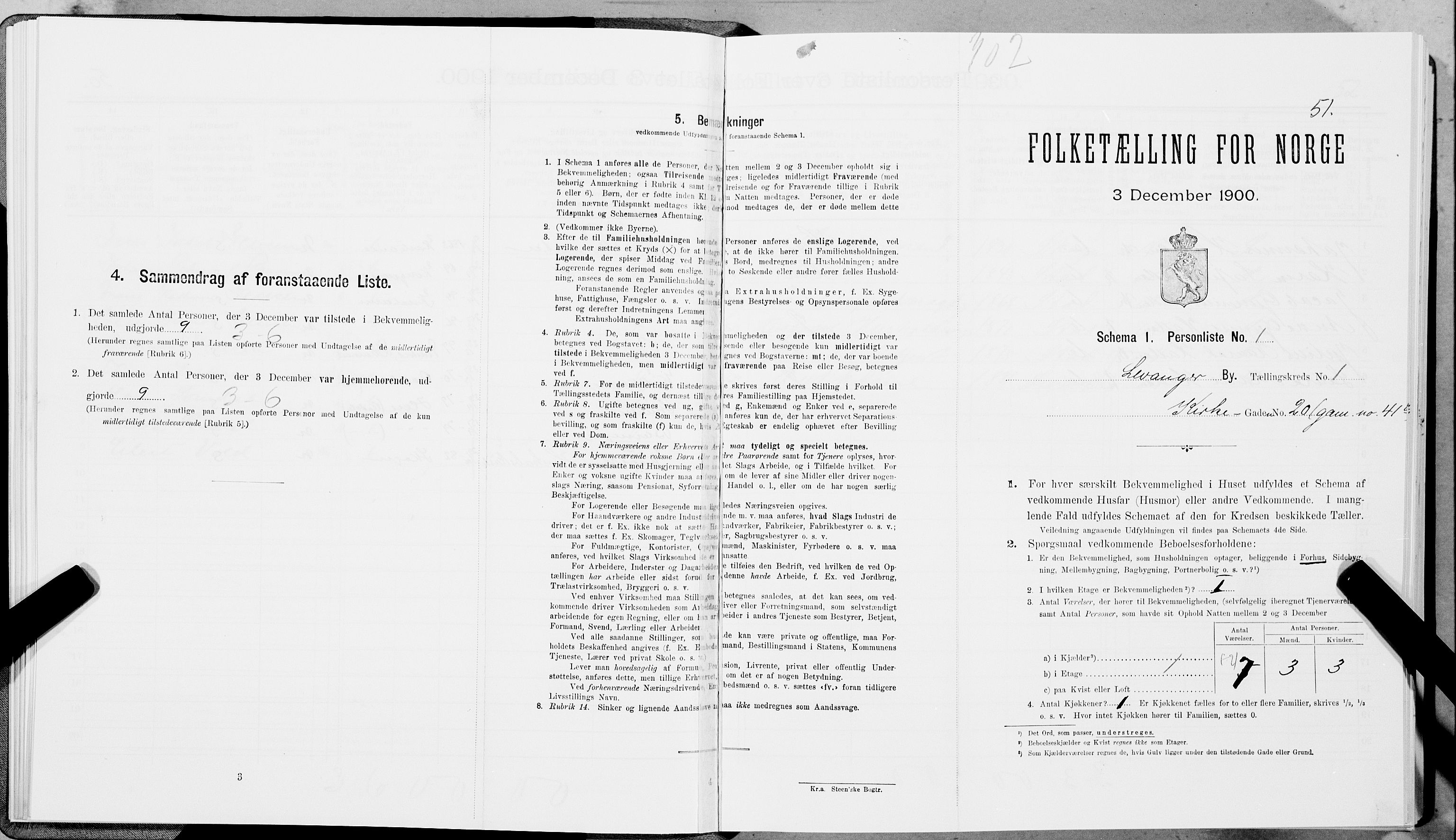 SAT, Folketelling 1900 for 1701 Levanger kjøpstad, 1900, s. 61