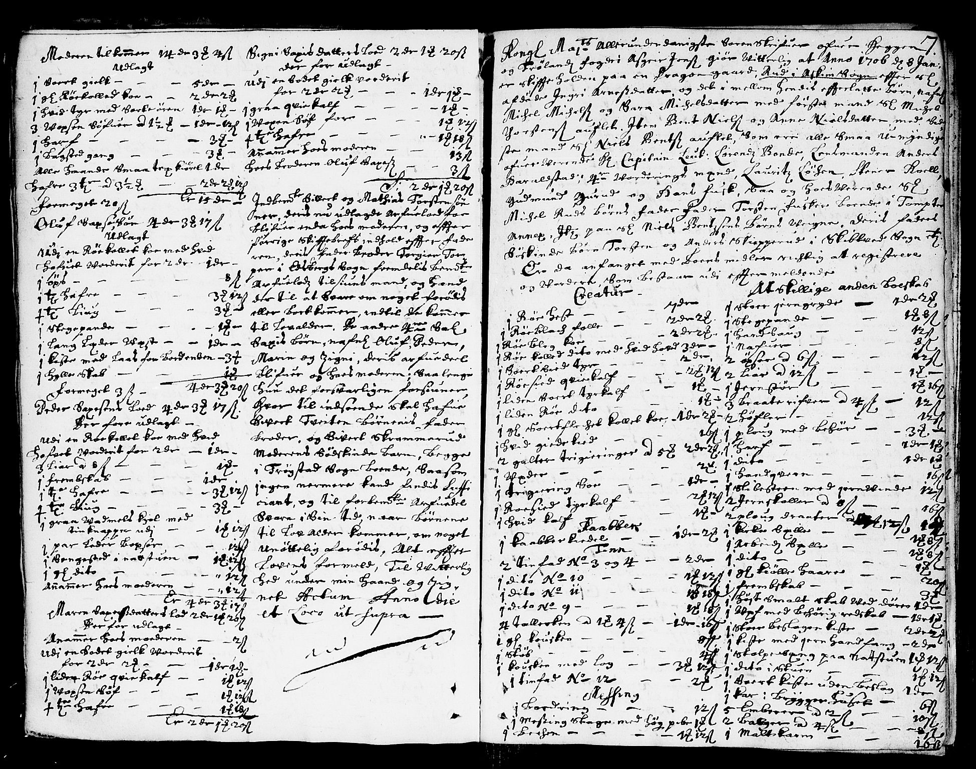 Heggen og Frøland sorenskriveri I, AV/SAO-A-11556/H/Hb/L0004: Skifteprotokoll, 1705-1710, s. 6b-7a
