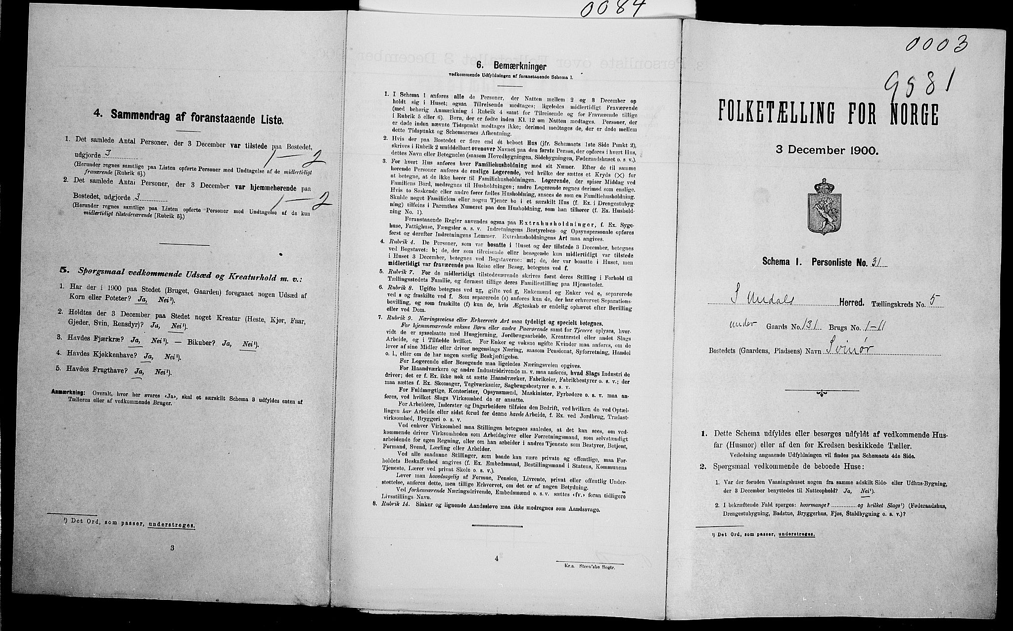 SAK, Folketelling 1900 for 1029 Sør-Audnedal herred, 1900, s. 64