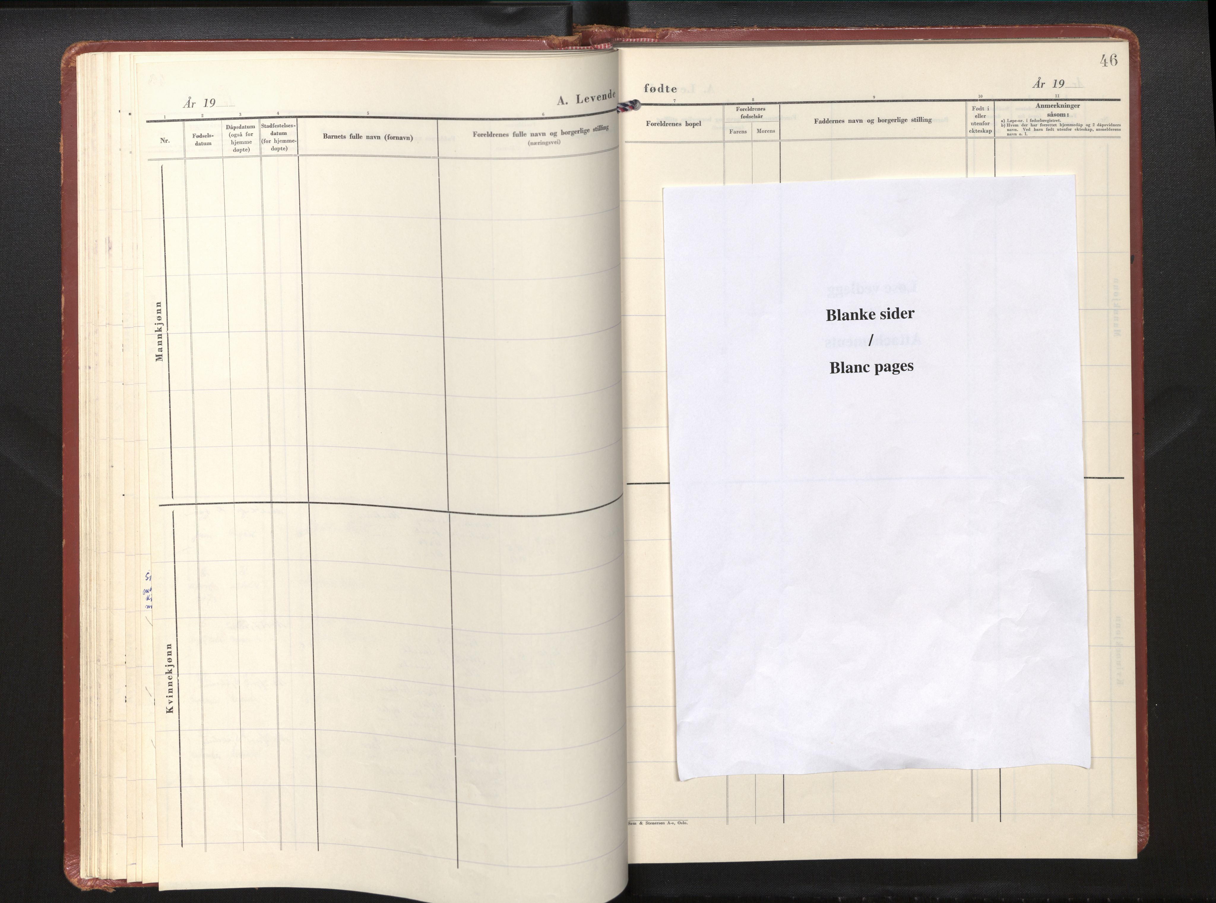 Gloppen sokneprestembete, SAB/A-80101/H/Haa/Haad/L0004: Ministerialbok nr. D 4, 1951-1973, s. 45b-46a