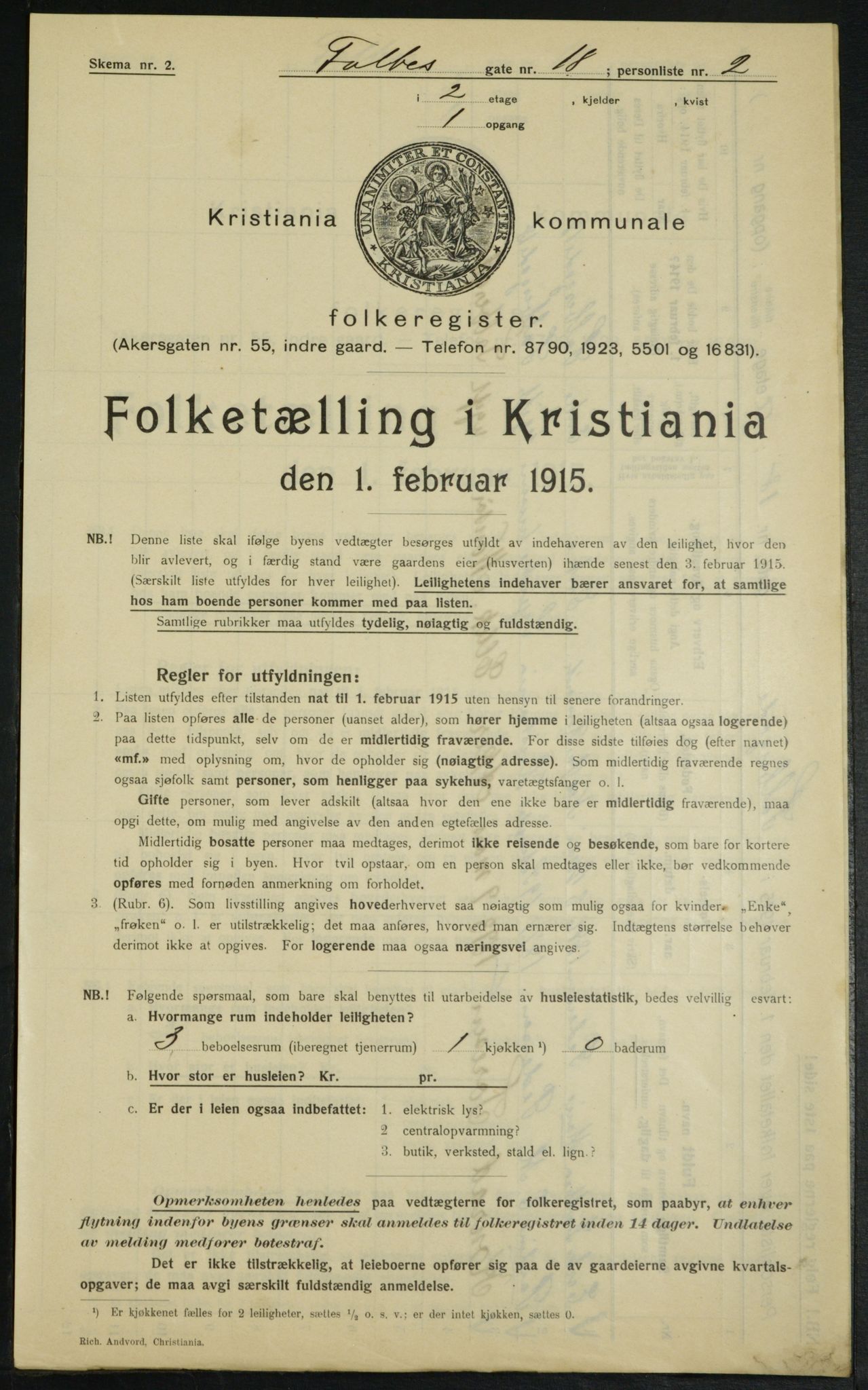 OBA, Kommunal folketelling 1.2.1915 for Kristiania, 1915, s. 22810