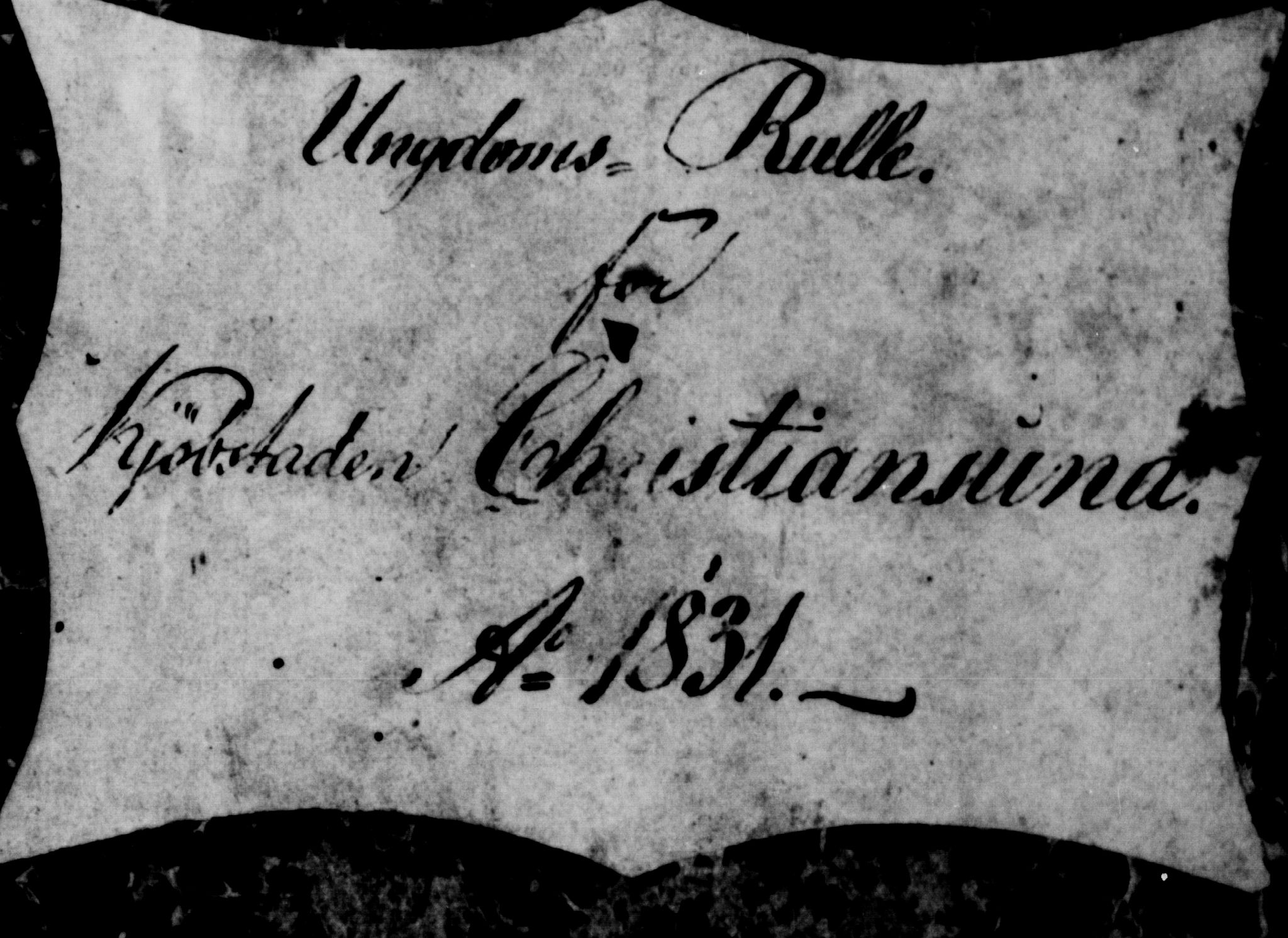 Sjøinnrulleringen - Trondhjemske distrikt, SAT/A-5121/01/L0034/0004: -- / Ungdomsrulle for Kristiansund krets, 1831