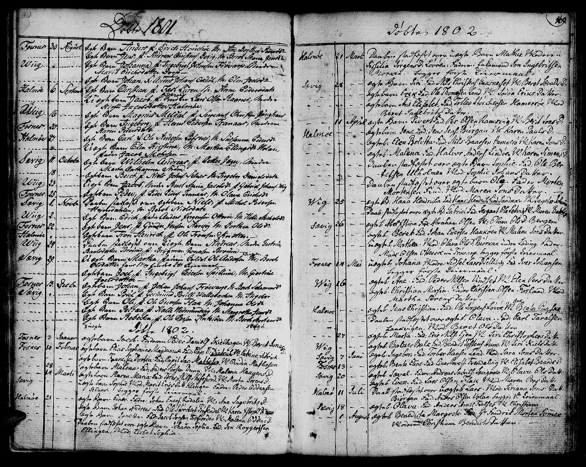 Ministerialprotokoller, klokkerbøker og fødselsregistre - Nord-Trøndelag, AV/SAT-A-1458/773/L0608: Ministerialbok nr. 773A02, 1784-1816, s. 169