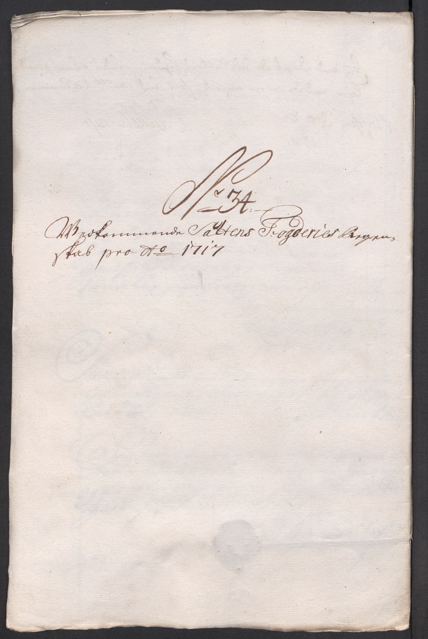 Rentekammeret inntil 1814, Reviderte regnskaper, Fogderegnskap, RA/EA-4092/R66/L4587: Fogderegnskap Salten, 1717, s. 265