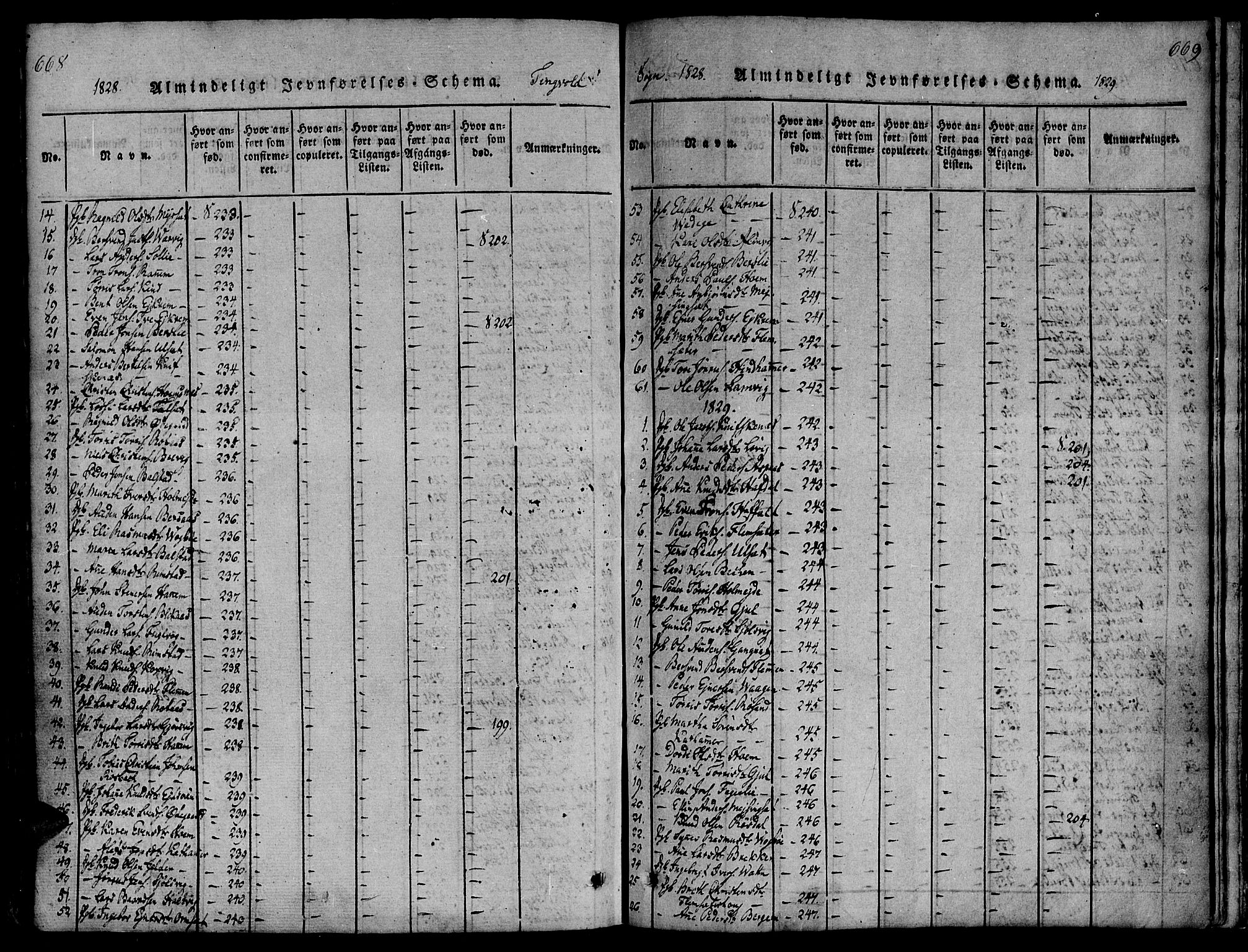 Ministerialprotokoller, klokkerbøker og fødselsregistre - Møre og Romsdal, SAT/A-1454/586/L0982: Ministerialbok nr. 586A08, 1819-1829, s. 668-669