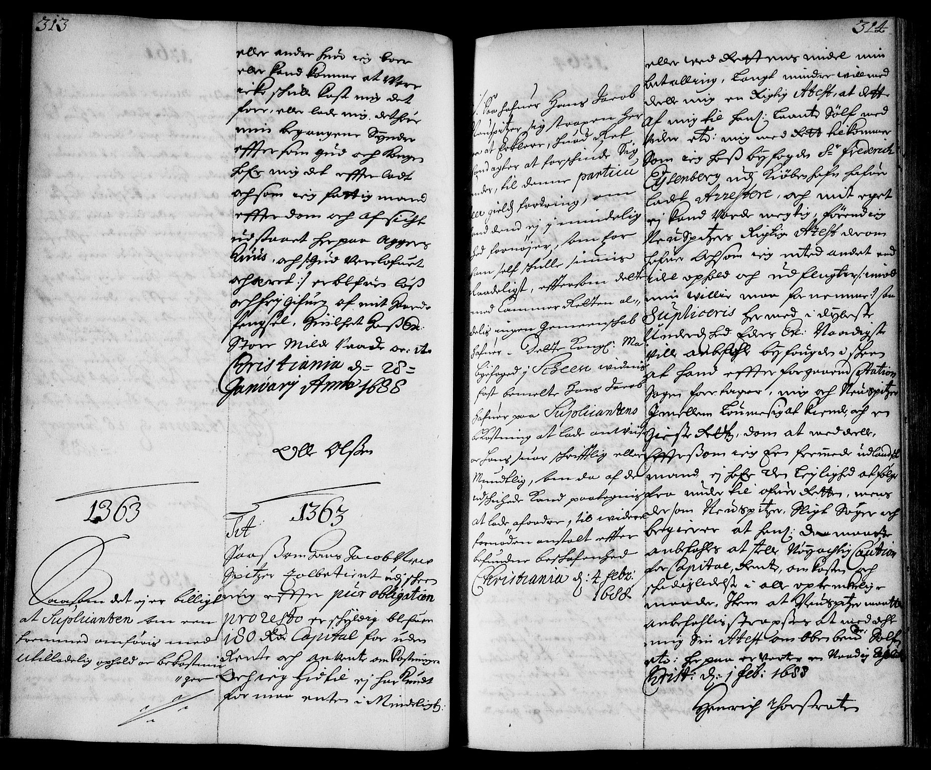 Stattholderembetet 1572-1771, AV/RA-EA-2870/Ae/L0005: Supplikasjons- og resolusjonsprotokoll, 1687-1688, s. 313-314