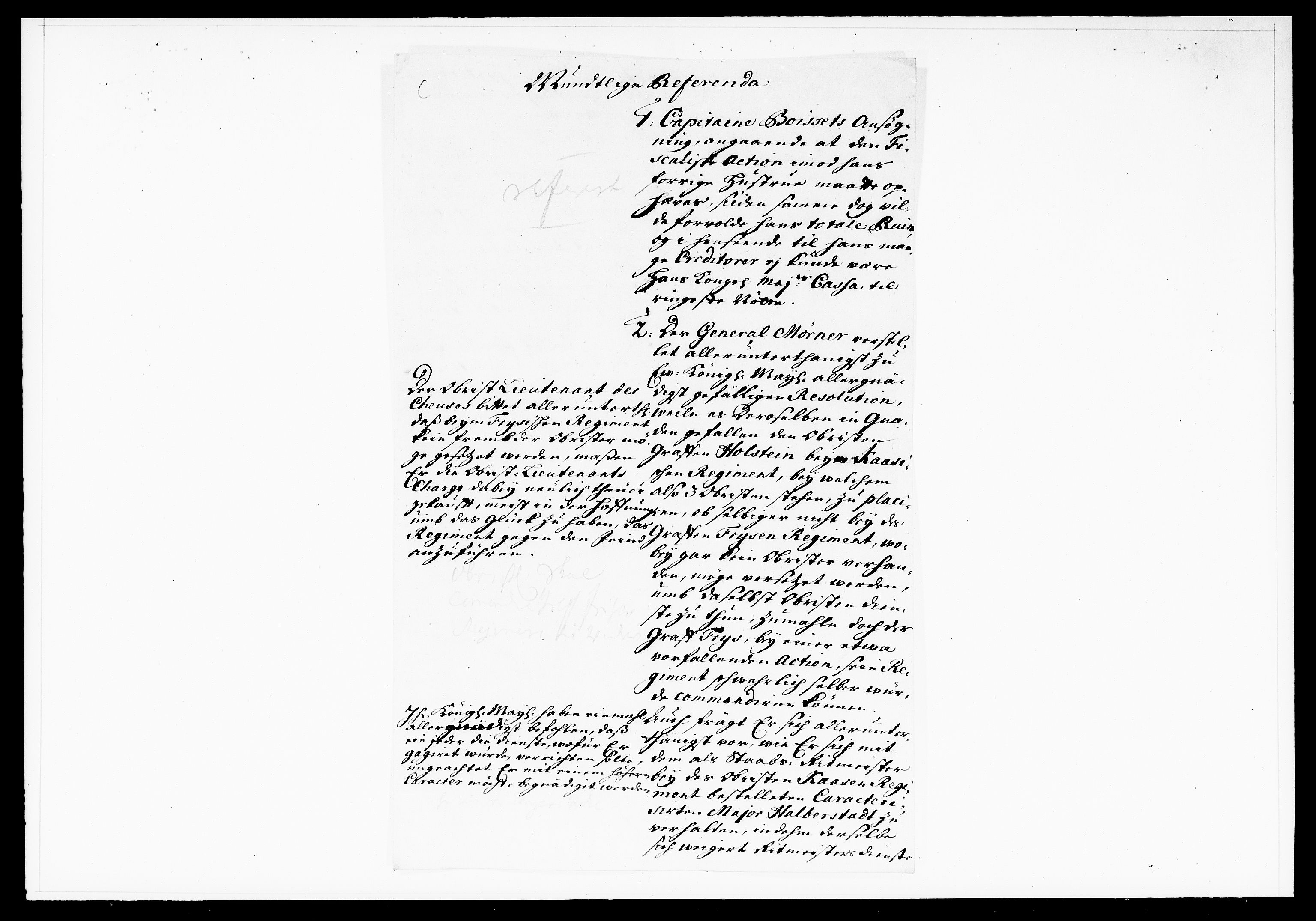 Krigskollegiet, Krigskancelliet, DRA/A-0006/-/1122-1129: Refererede sager, 1735, s. 12