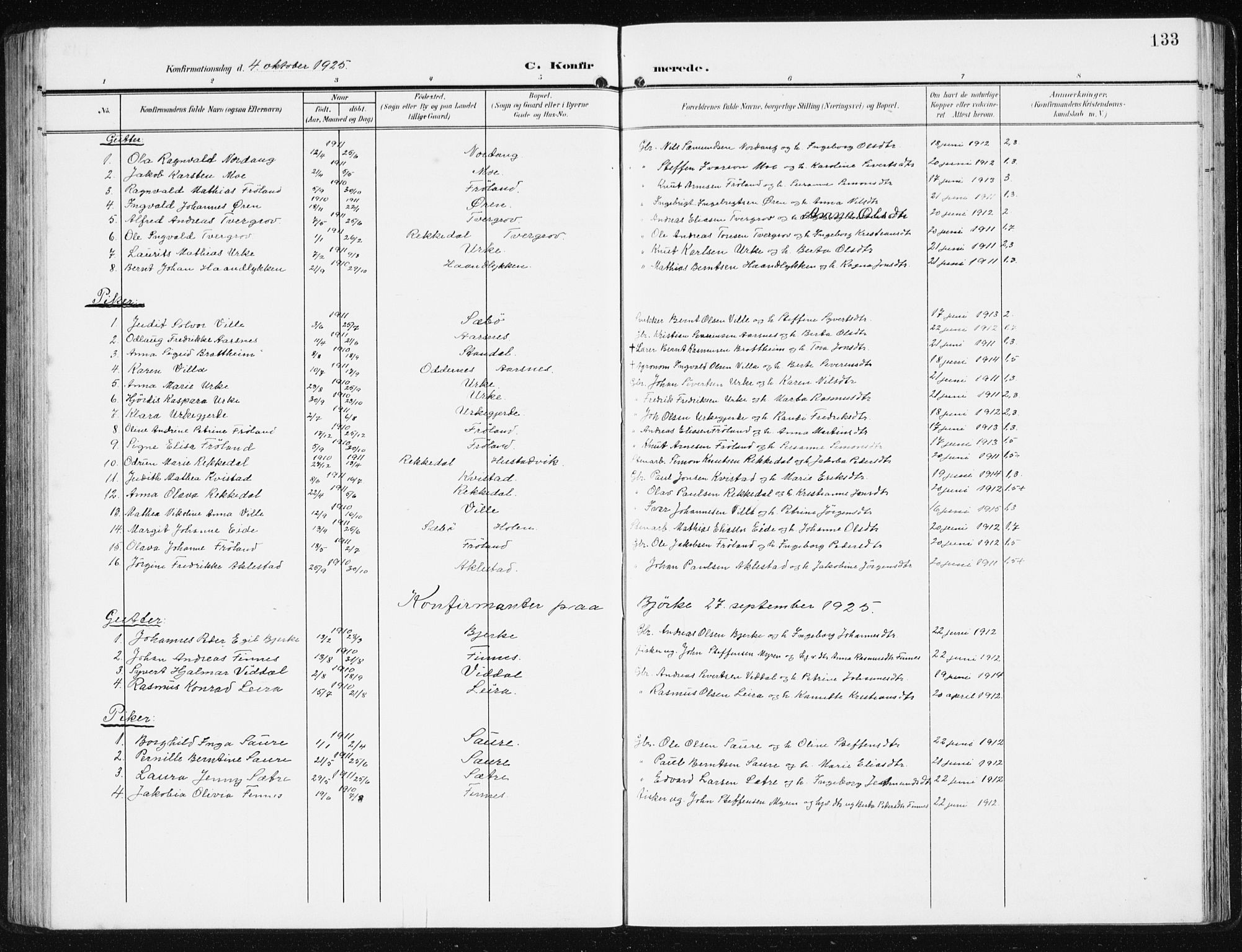 Ministerialprotokoller, klokkerbøker og fødselsregistre - Møre og Romsdal, AV/SAT-A-1454/515/L0216: Klokkerbok nr. 515C03, 1906-1941, s. 133