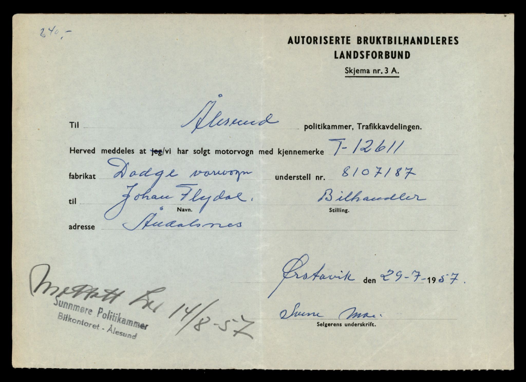 Møre og Romsdal vegkontor - Ålesund trafikkstasjon, AV/SAT-A-4099/F/Fe/L0034: Registreringskort for kjøretøy T 12500 - T 12652, 1927-1998, s. 2143