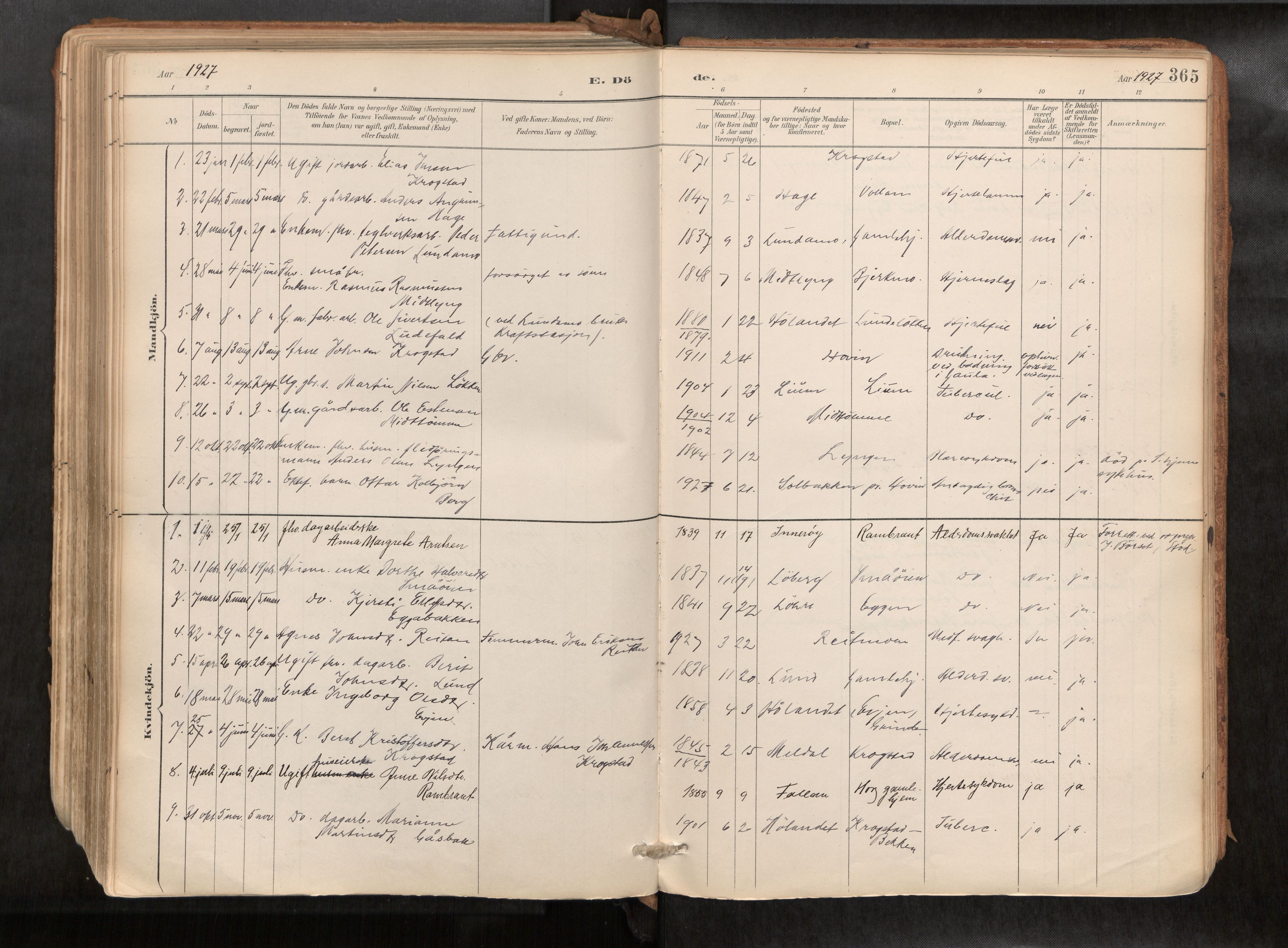 Ministerialprotokoller, klokkerbøker og fødselsregistre - Sør-Trøndelag, AV/SAT-A-1456/692/L1105b: Ministerialbok nr. 692A06, 1891-1934, s. 365