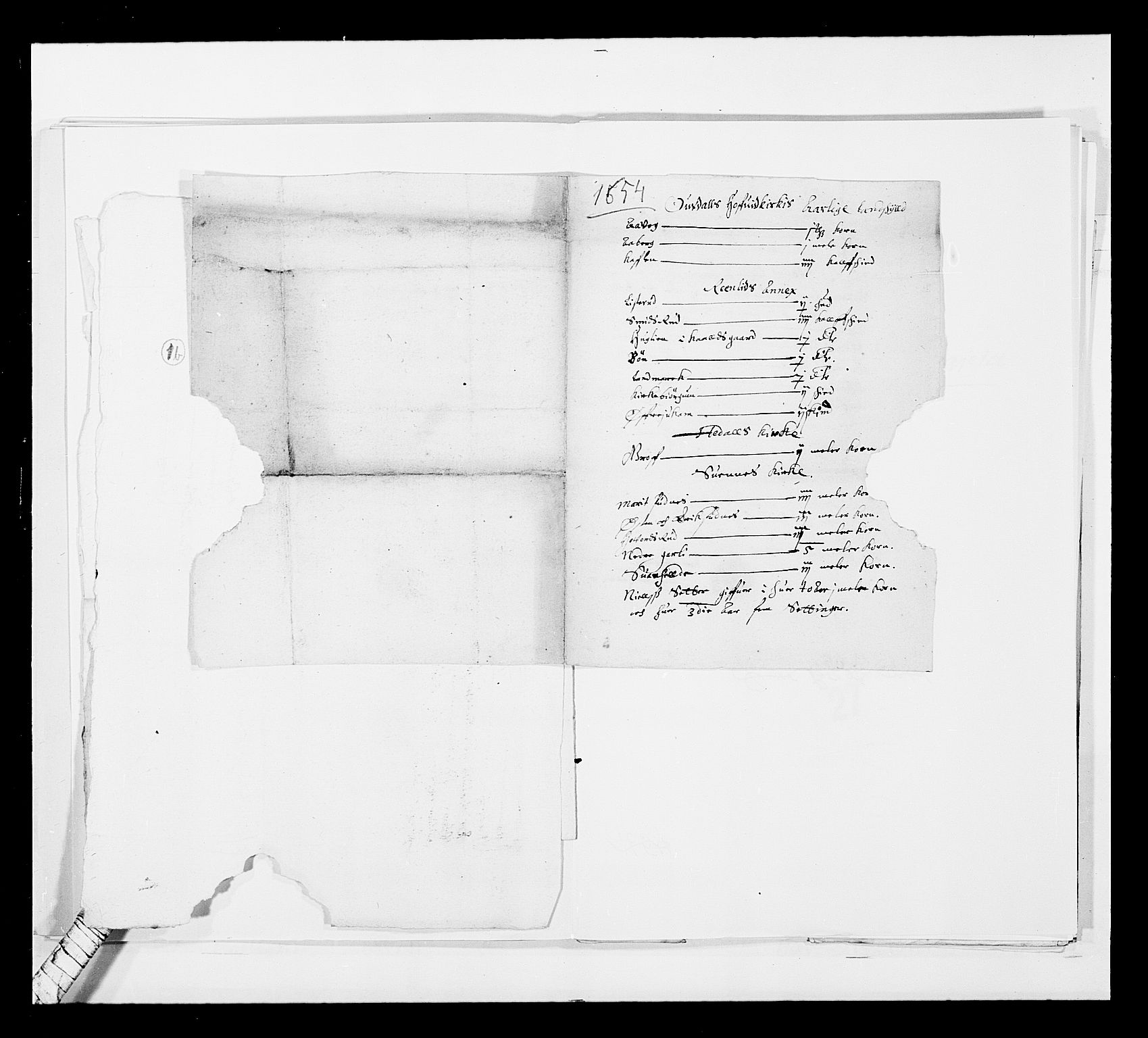 Stattholderembetet 1572-1771, RA/EA-2870/Ek/L0030/0001: Jordebøker 1633-1658: / Kirke- og prestebolsgods i Akershus len, 1654, s. 109