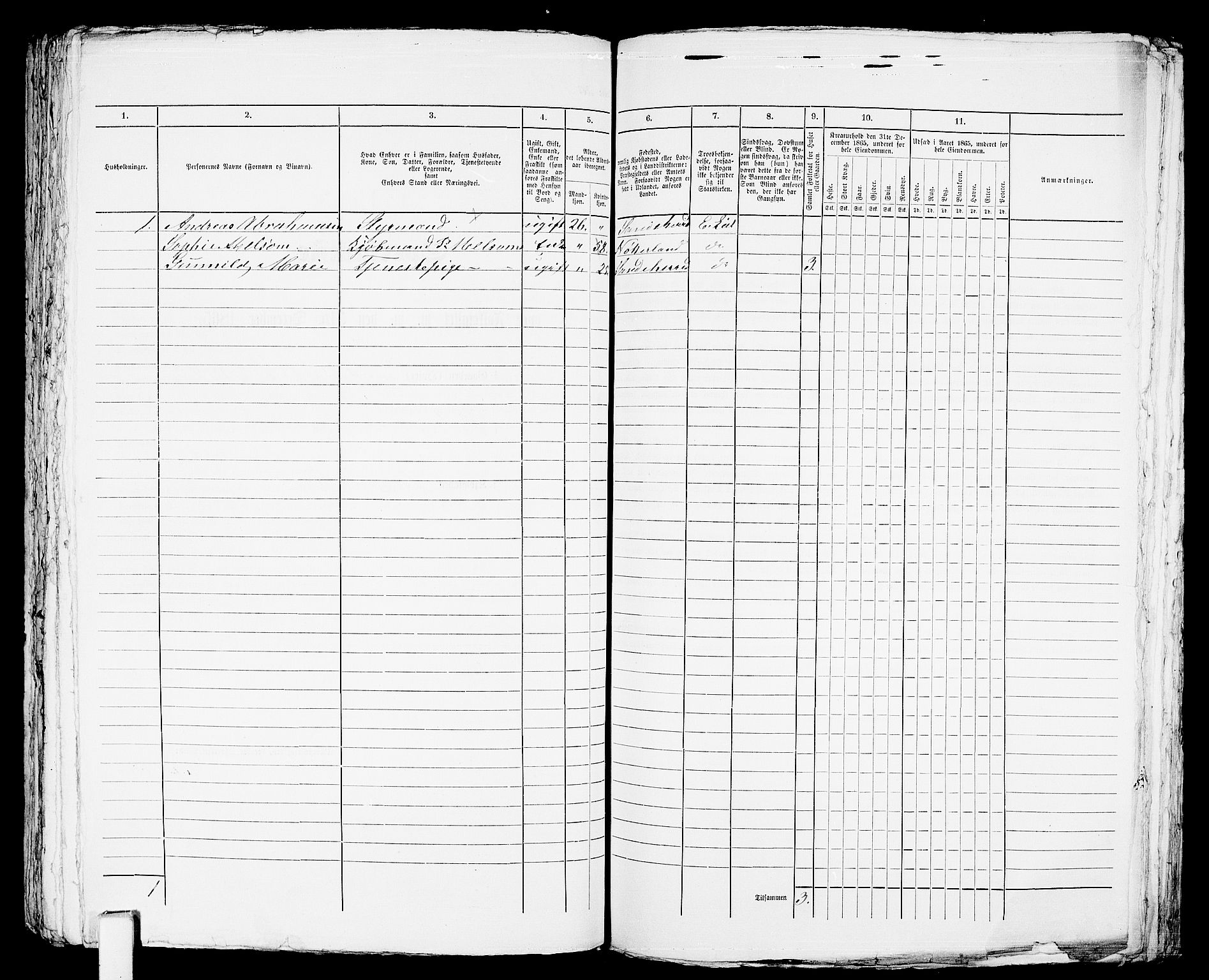 RA, Folketelling 1865 for 0706B Sandeherred prestegjeld, Sandefjord kjøpstad, 1865, s. 327