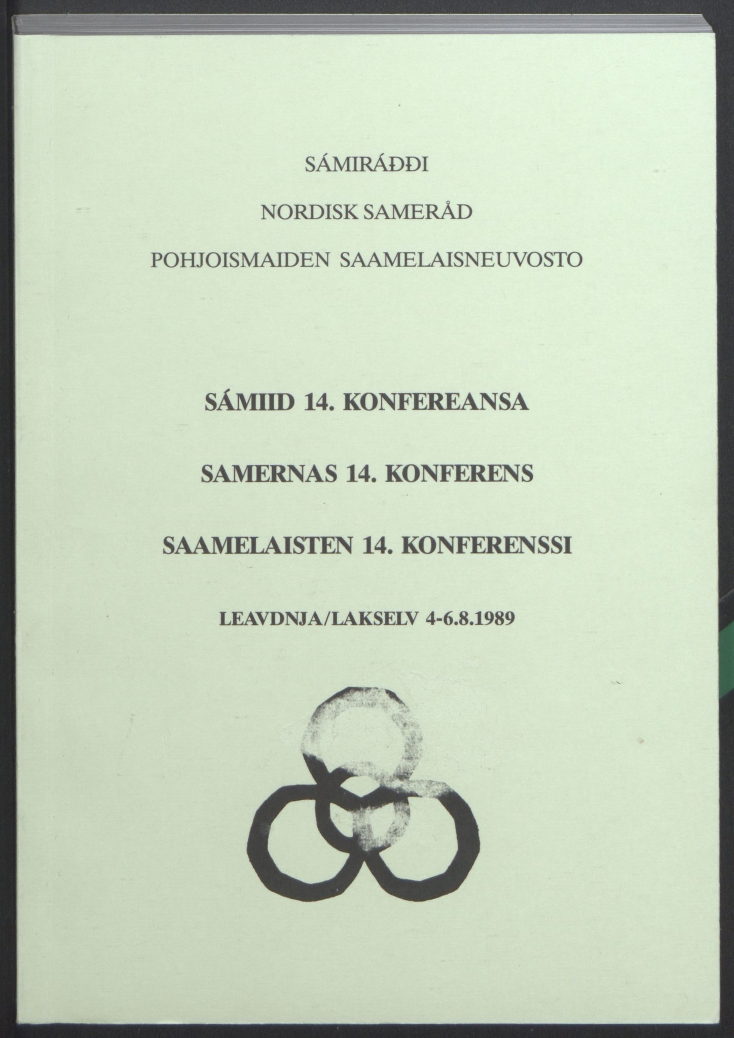 Sámiráđđi / Saami Council, SAMI/PA-1126/X/L0014: Saami Conference XIV, 1989
