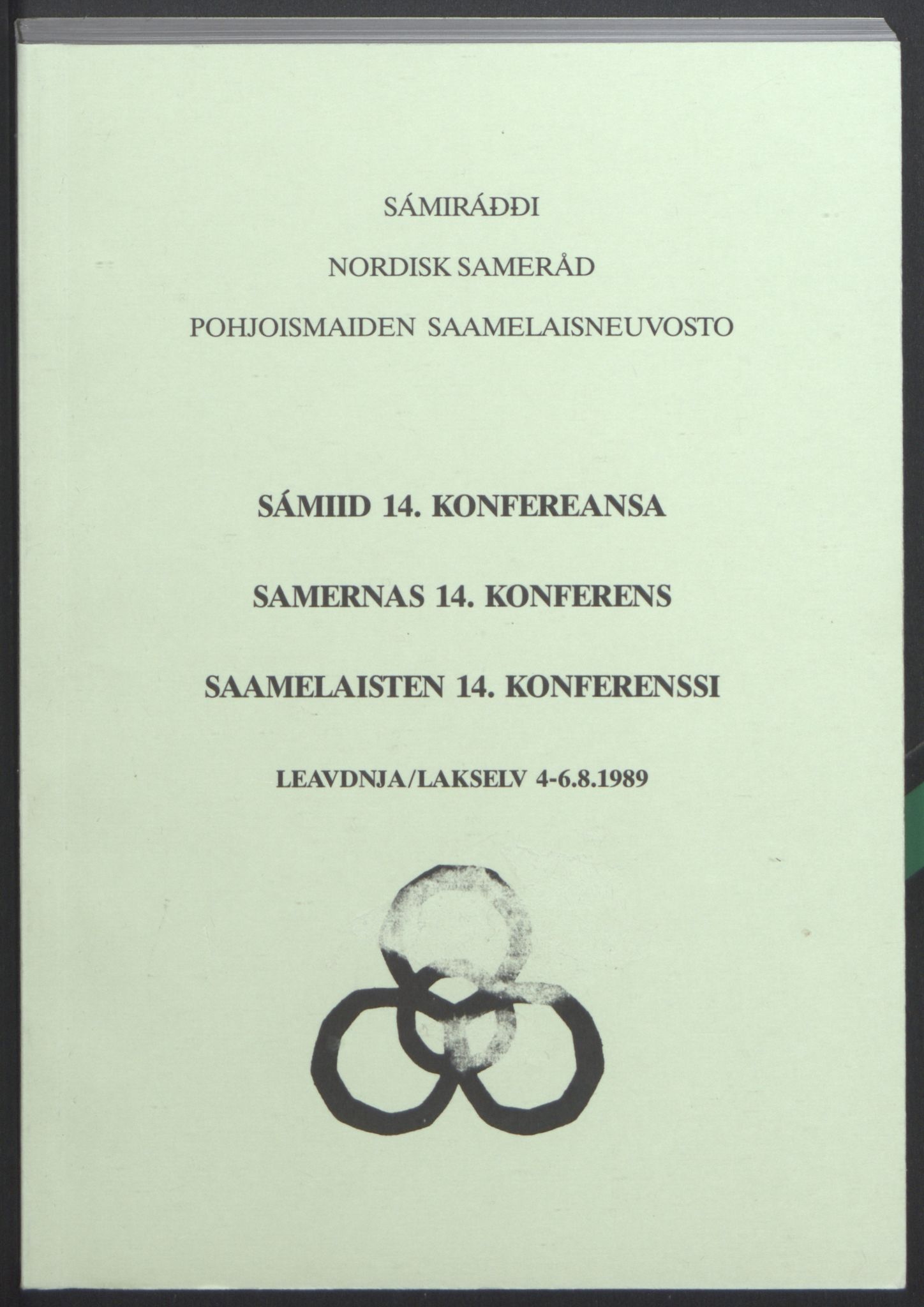 Sámiráđđi / Saami Council, AV/SAMI-PA-1126/X/L0014: Saami Conference XIV, 1989