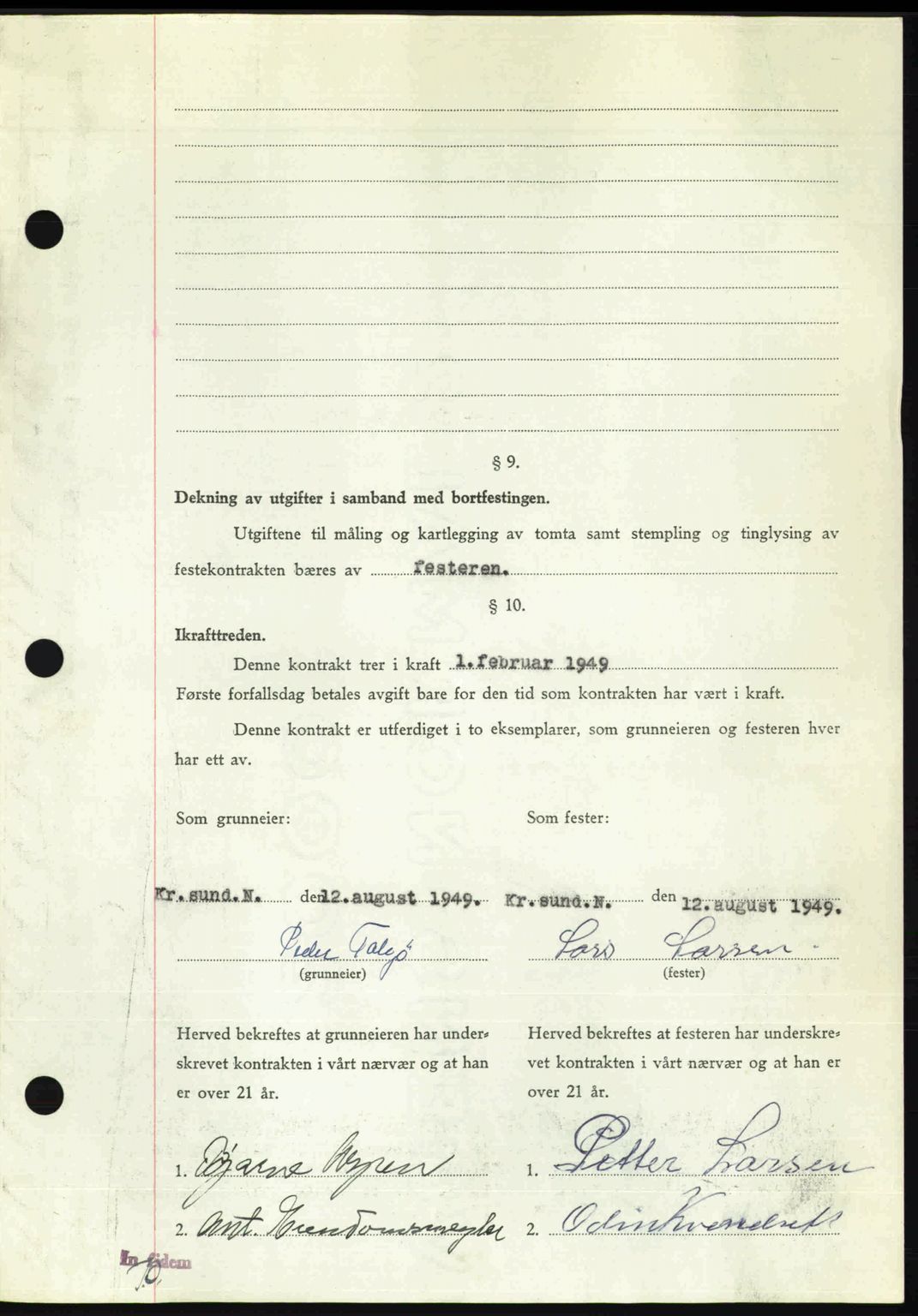 Kristiansund byfogd, AV/SAT-A-4587/A/27: Pantebok nr. 45, 1948-1949, Dagboknr: 1360/1949