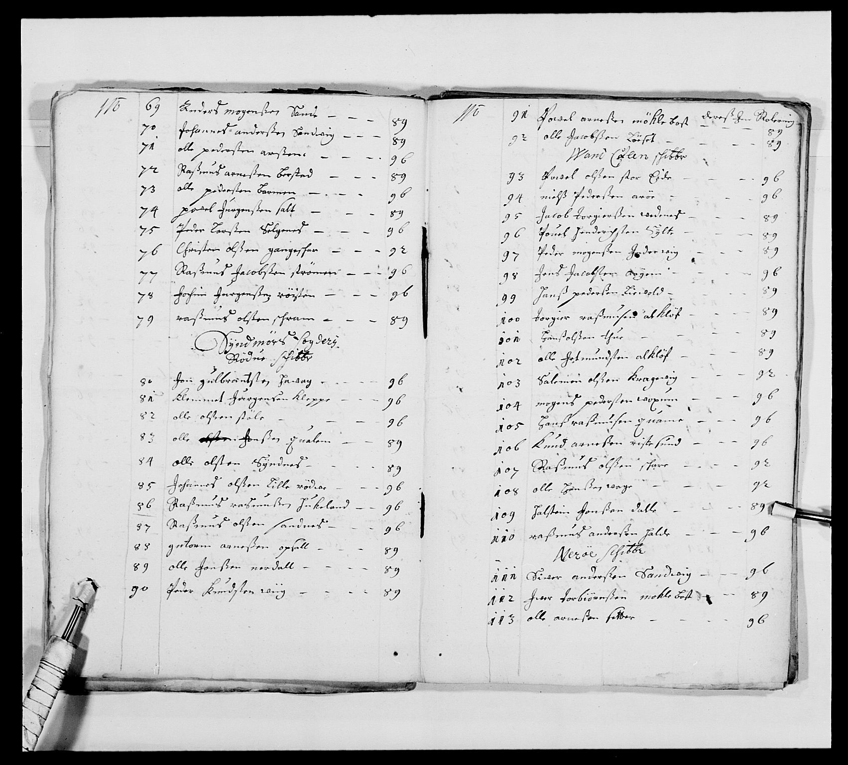 Kommanderende general (KG I) med Det norske krigsdirektorium, AV/RA-EA-5419/E/Ea/L0473: Marineregimentet, 1664-1701, s. 205