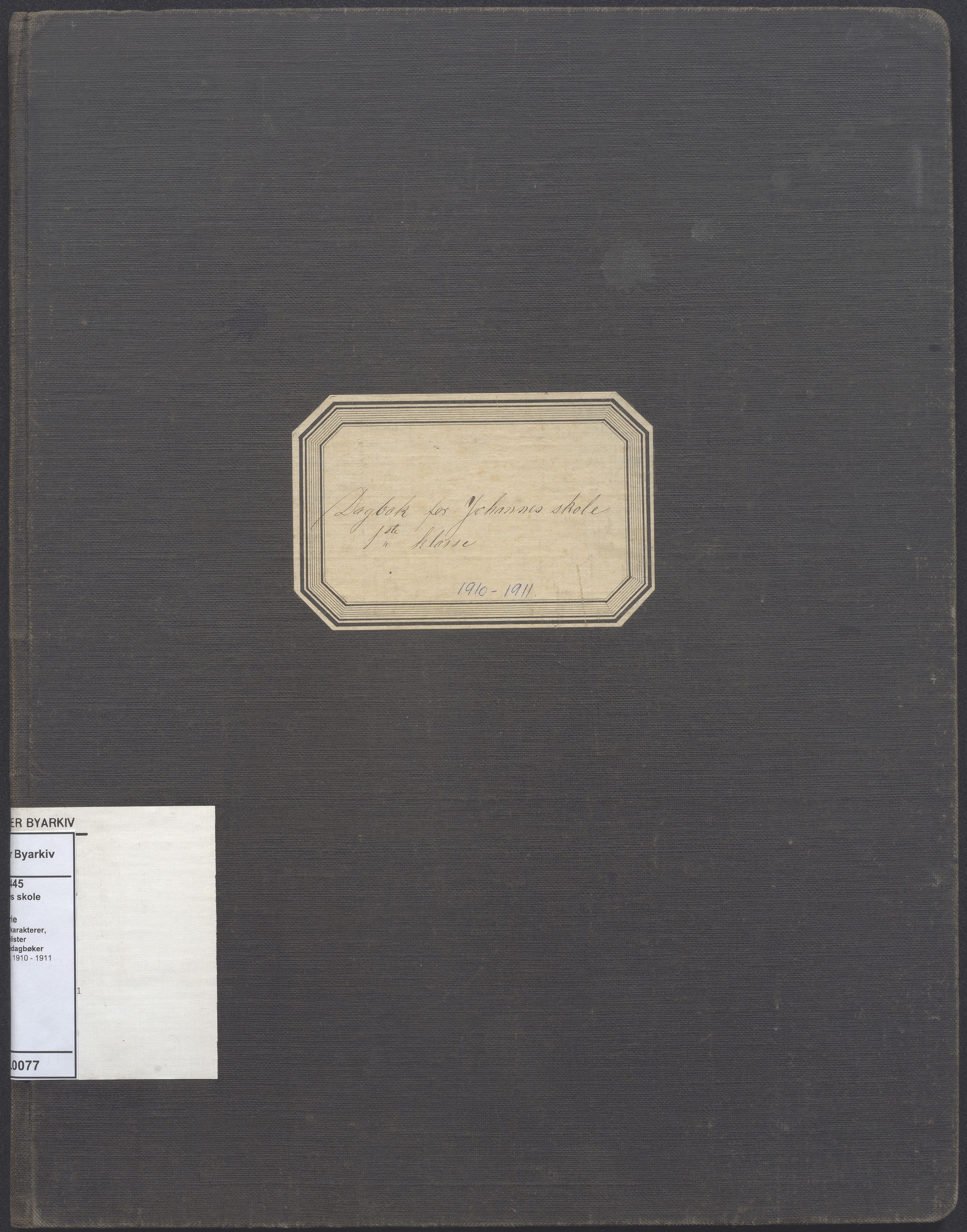 Stavanger kommune. Johannes skole, BYST/A-0445/G/Ga/L0077: Klassedagbok, 1910-1911