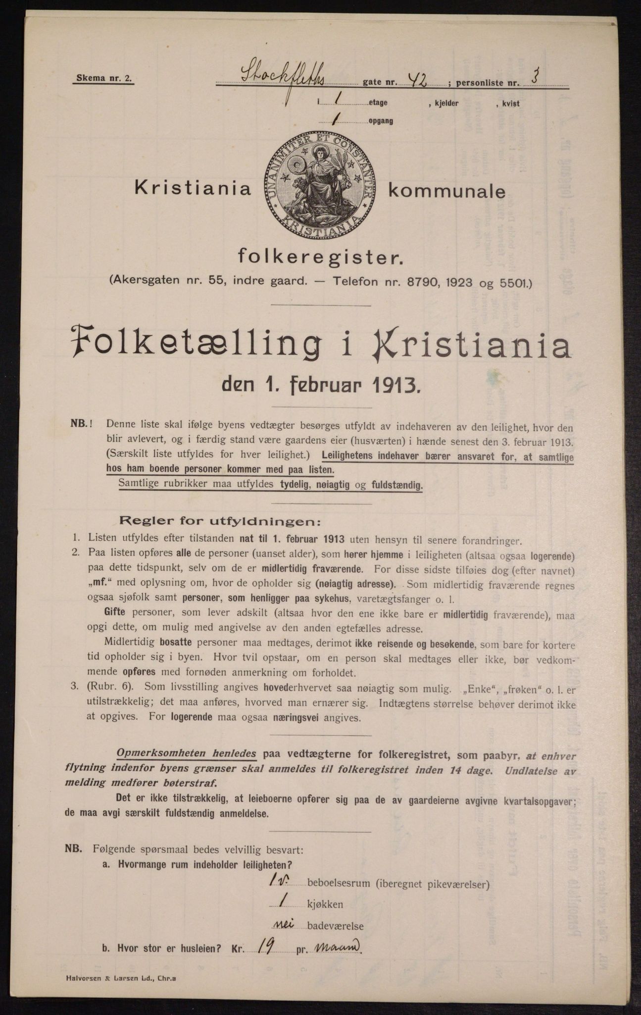 OBA, Kommunal folketelling 1.2.1913 for Kristiania, 1913, s. 102356