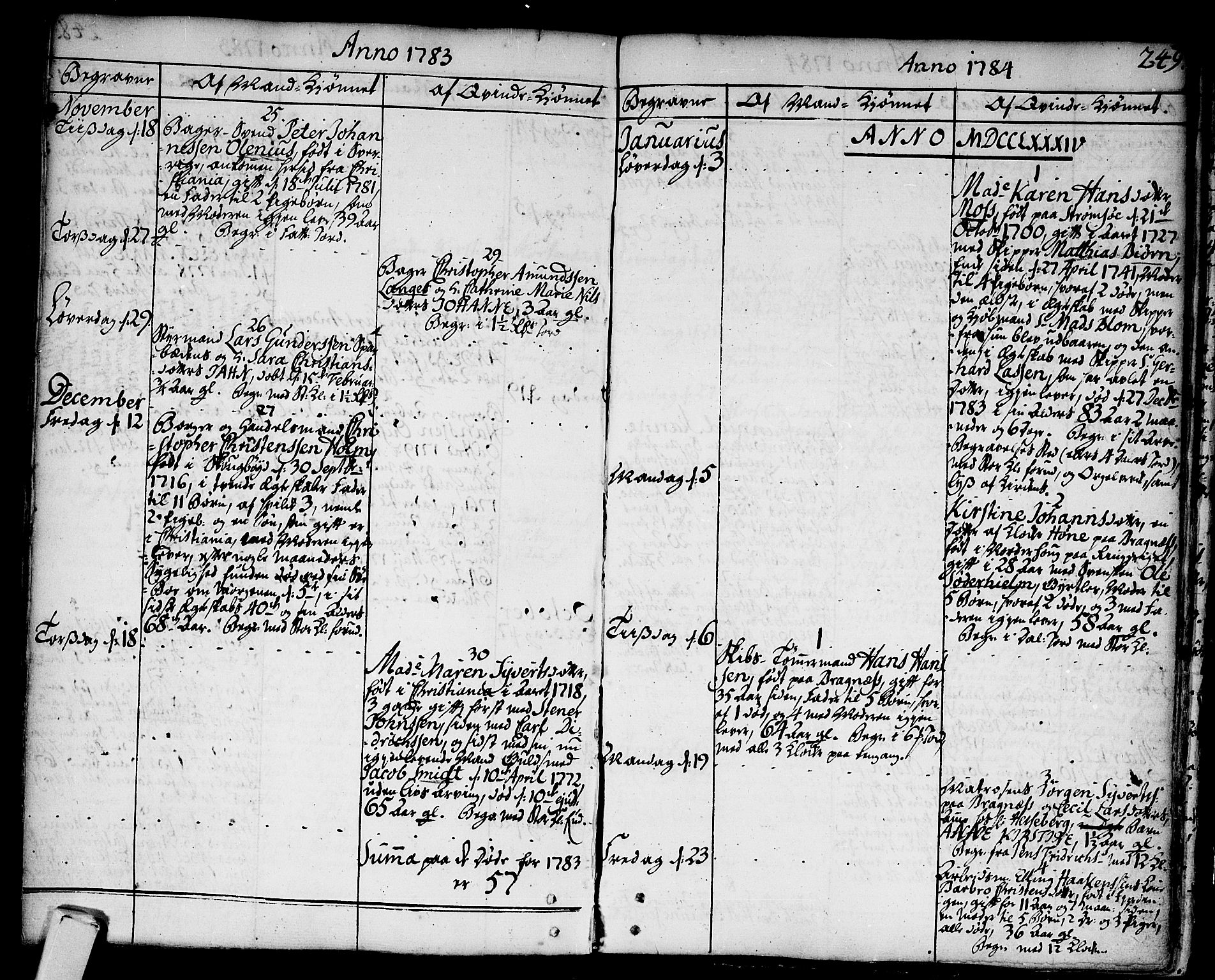 Strømsø kirkebøker, AV/SAKO-A-246/F/Fa/L0009: Ministerialbok nr. I 9, 1752-1791, s. 249