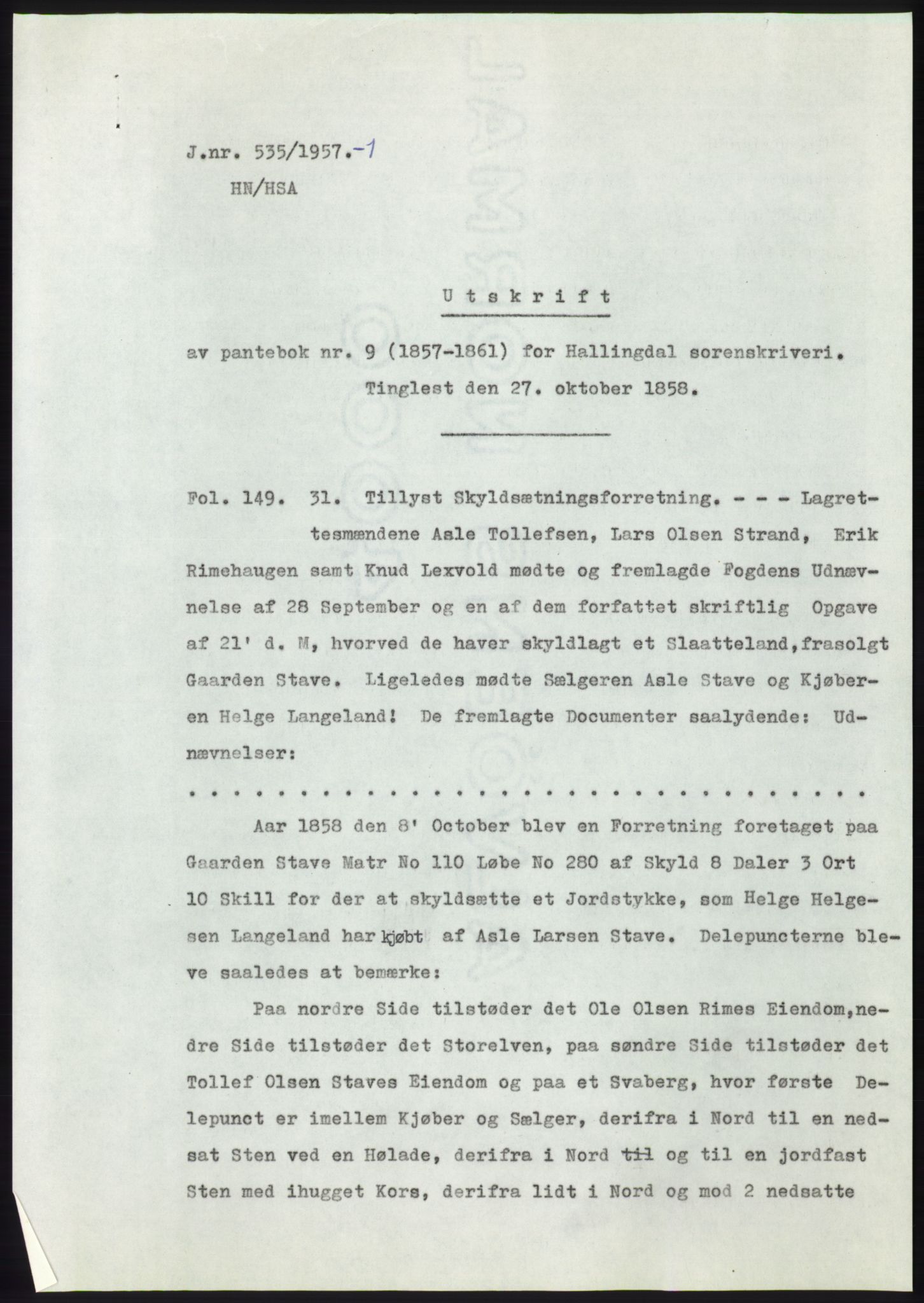 Statsarkivet i Kongsberg, SAKO/A-0001, 1957, s. 204