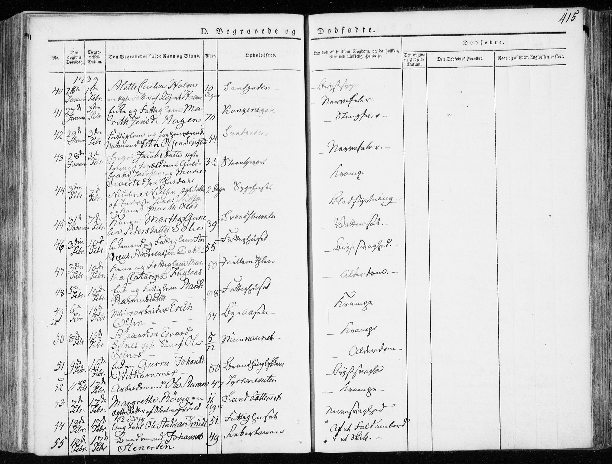 Ministerialprotokoller, klokkerbøker og fødselsregistre - Sør-Trøndelag, SAT/A-1456/601/L0047: Ministerialbok nr. 601A15, 1831-1839, s. 415