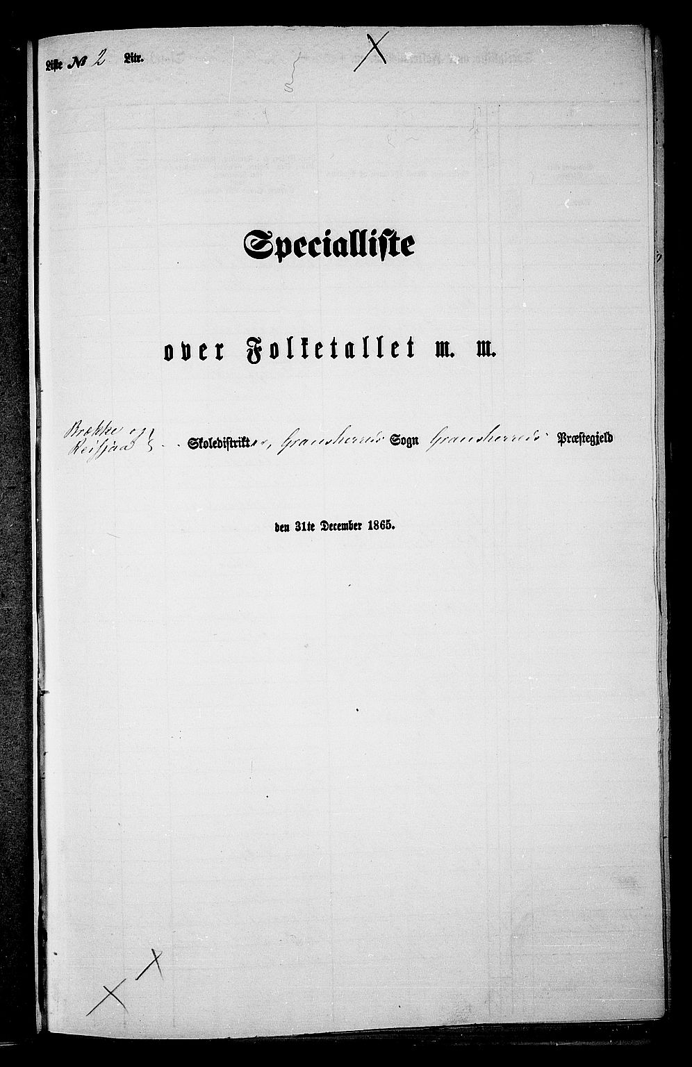 RA, Folketelling 1865 for 0824P Gransherad prestegjeld, 1865, s. 26