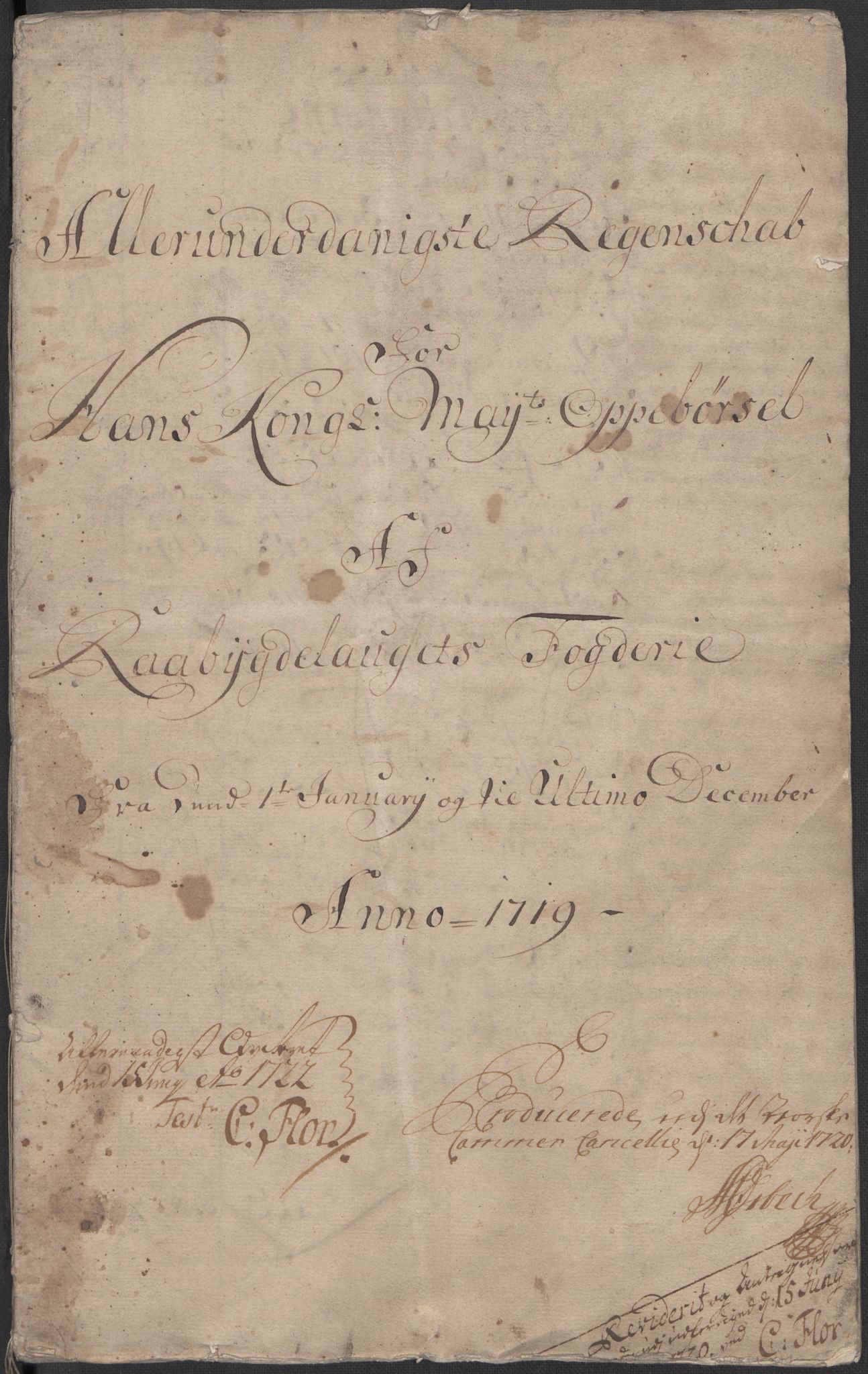 Rentekammeret inntil 1814, Reviderte regnskaper, Fogderegnskap, RA/EA-4092/R40/L2453: Fogderegnskap Råbyggelag, 1718-1719, s. 263