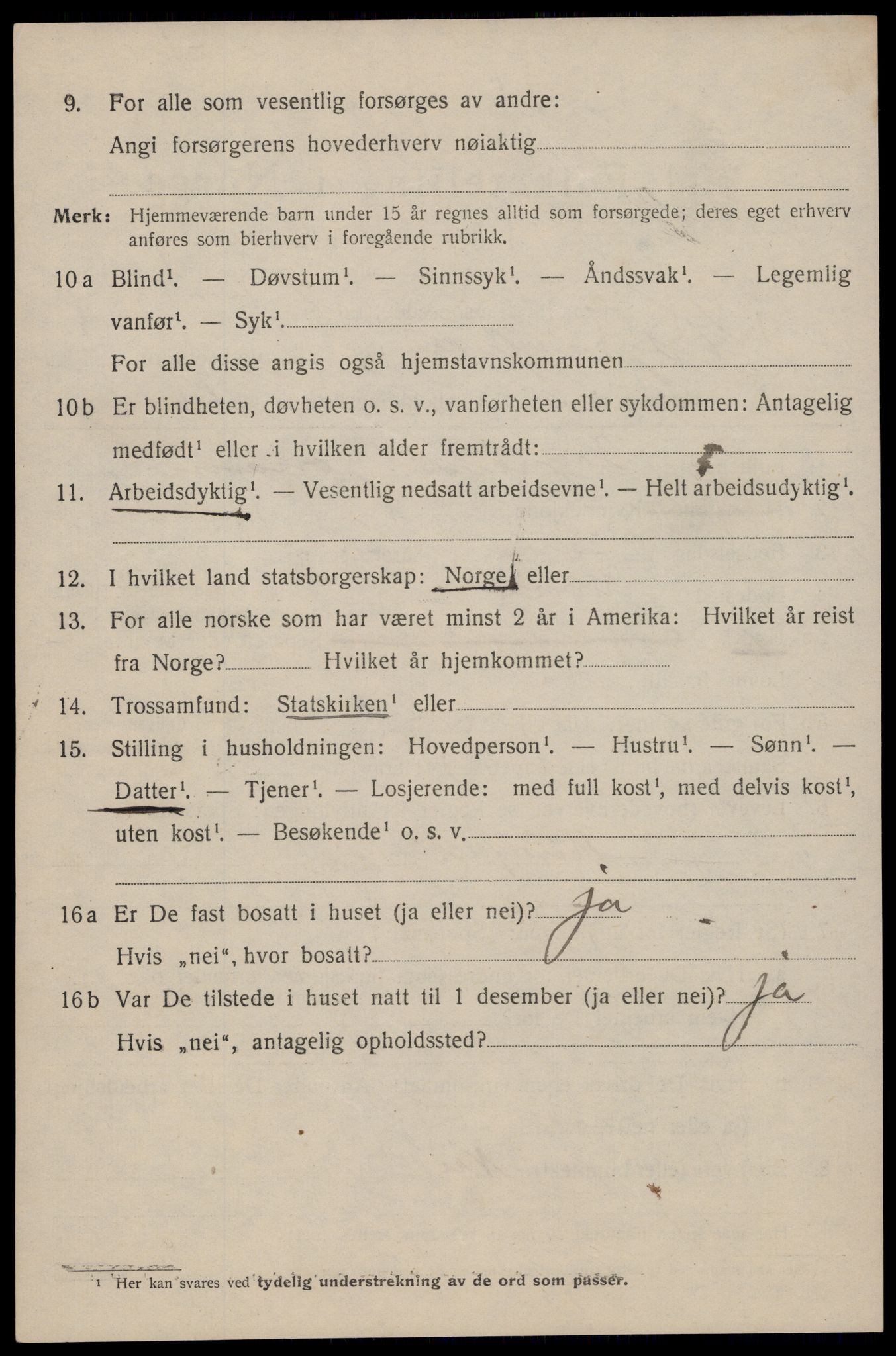SAST, Folketelling 1920 for 1105 Kopervik ladested, 1920, s. 3301
