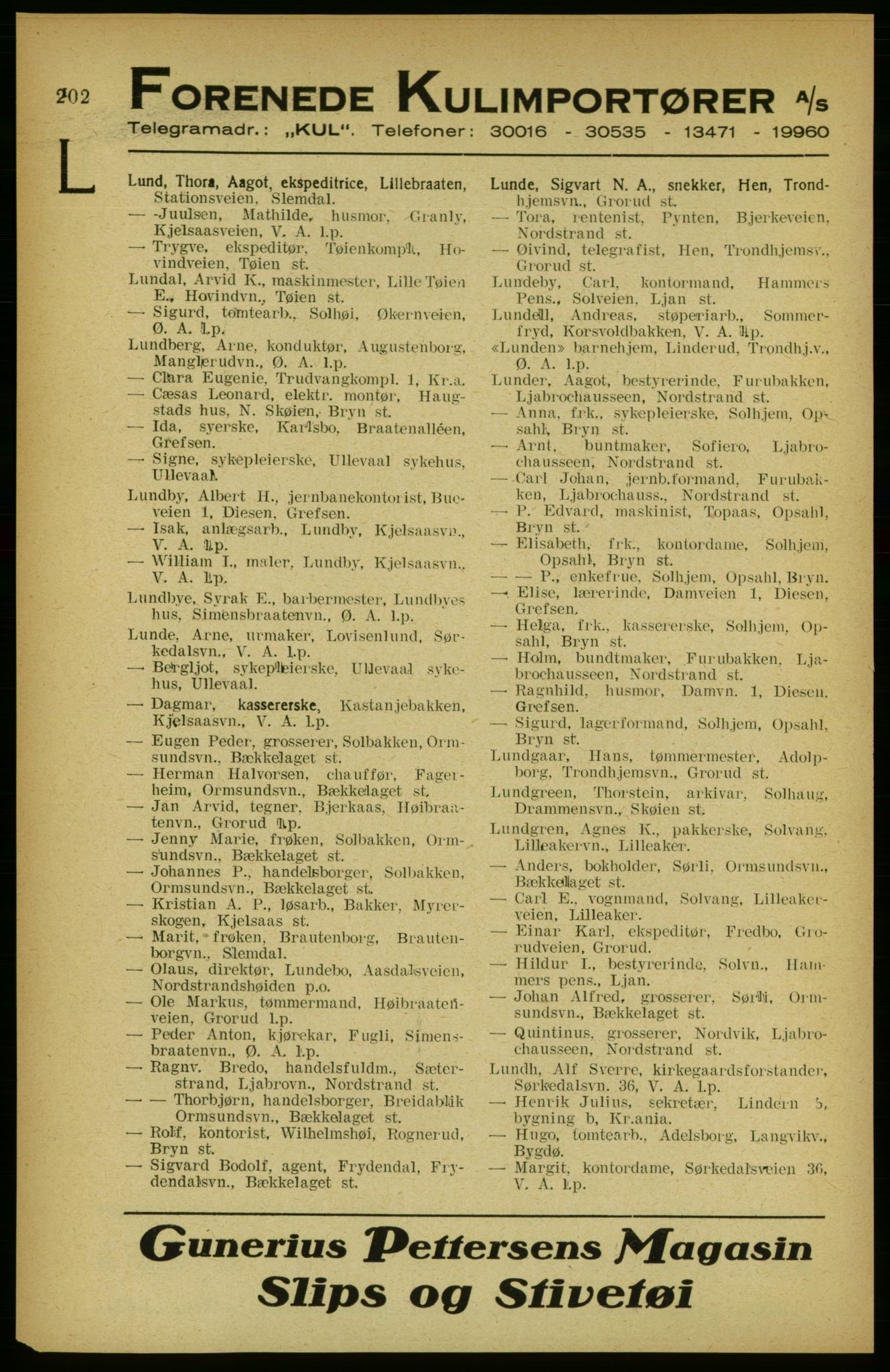 Aker adressebok/adressekalender, PUBL/001/A/002: Akers adressekalender, 1922, s. 202