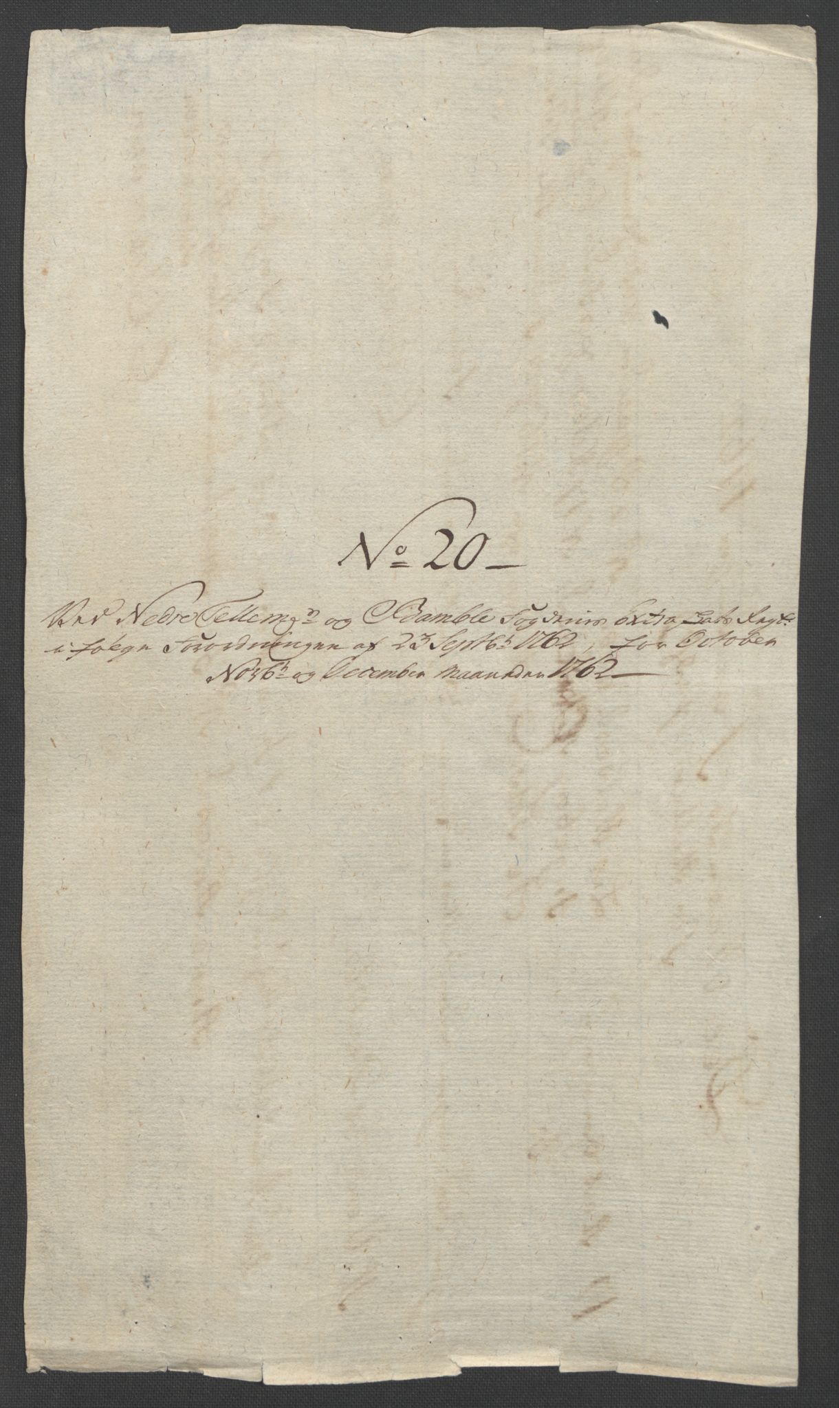 Rentekammeret inntil 1814, Reviderte regnskaper, Fogderegnskap, AV/RA-EA-4092/R37/L2239: Ekstraskatten Nedre Telemark og Bamble, 1762-1763, s. 180