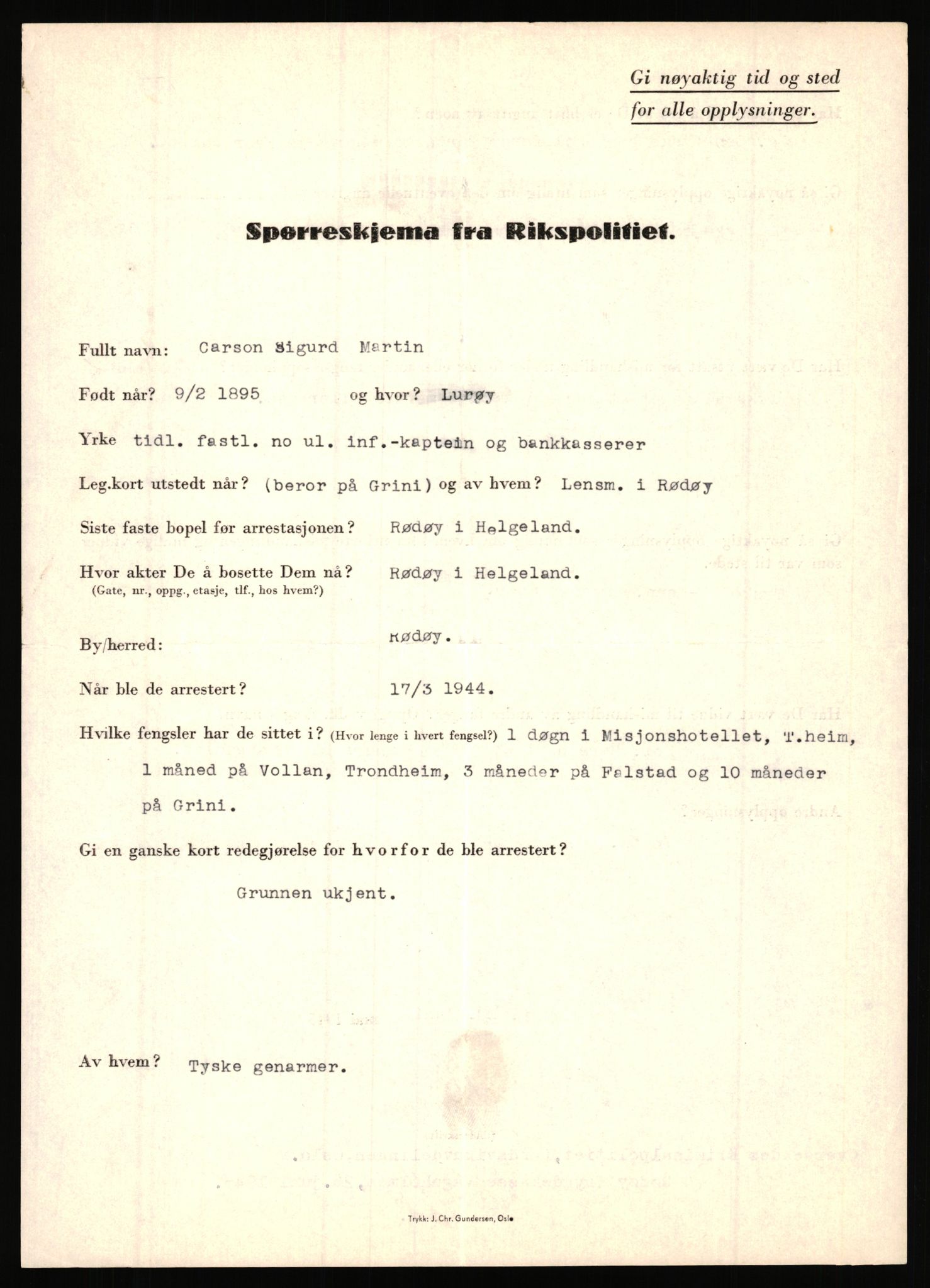 Rikspolitisjefen, AV/RA-S-1560/L/L0003: Bua, Bjarne - Erdal, Ingolf, 1940-1945, s. 207
